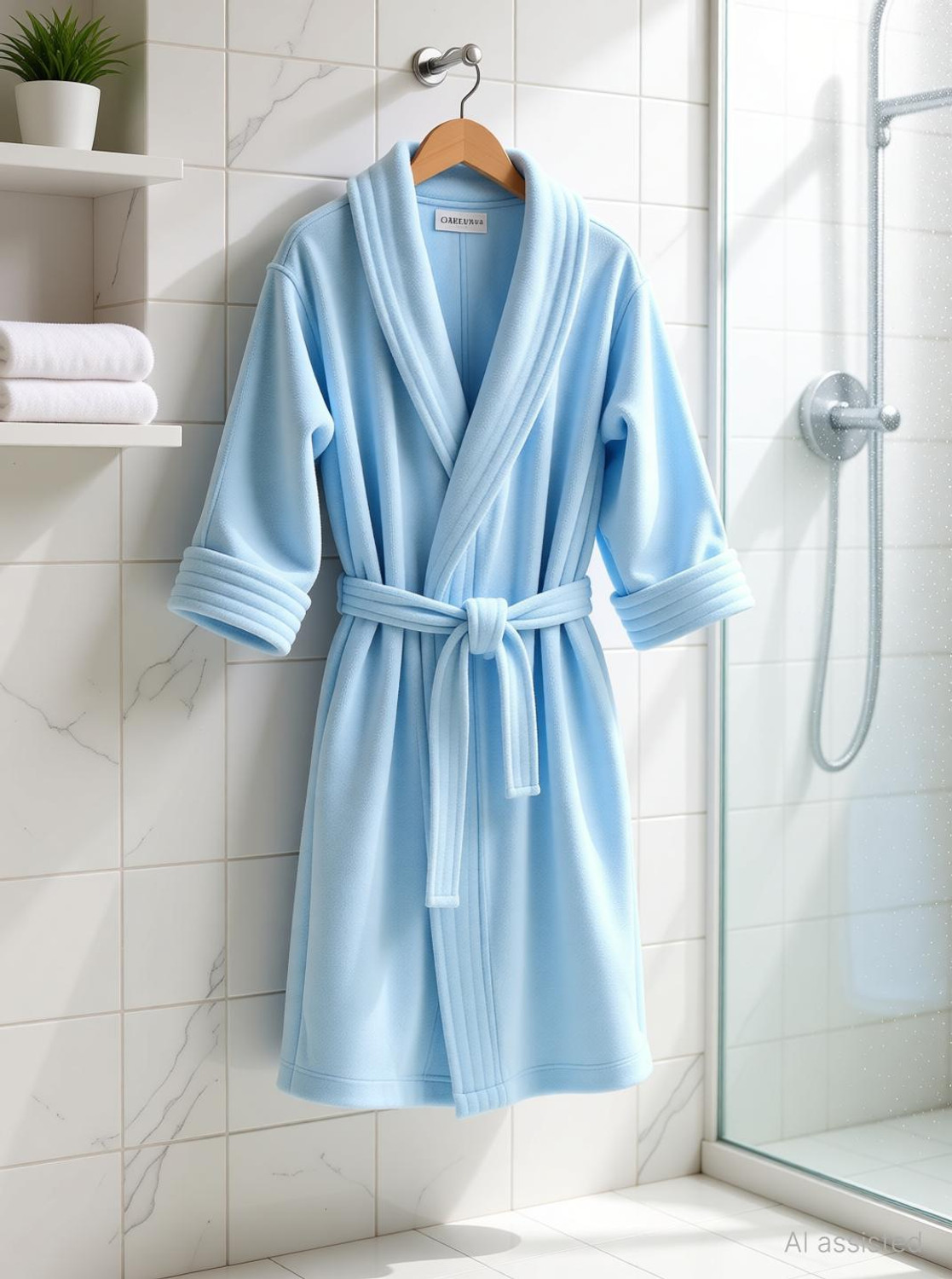 Image of CREEVA Sky Blue Small Bath Robe (1 Kids Bathrobe, For: Boys & Girls, Sky Blue)