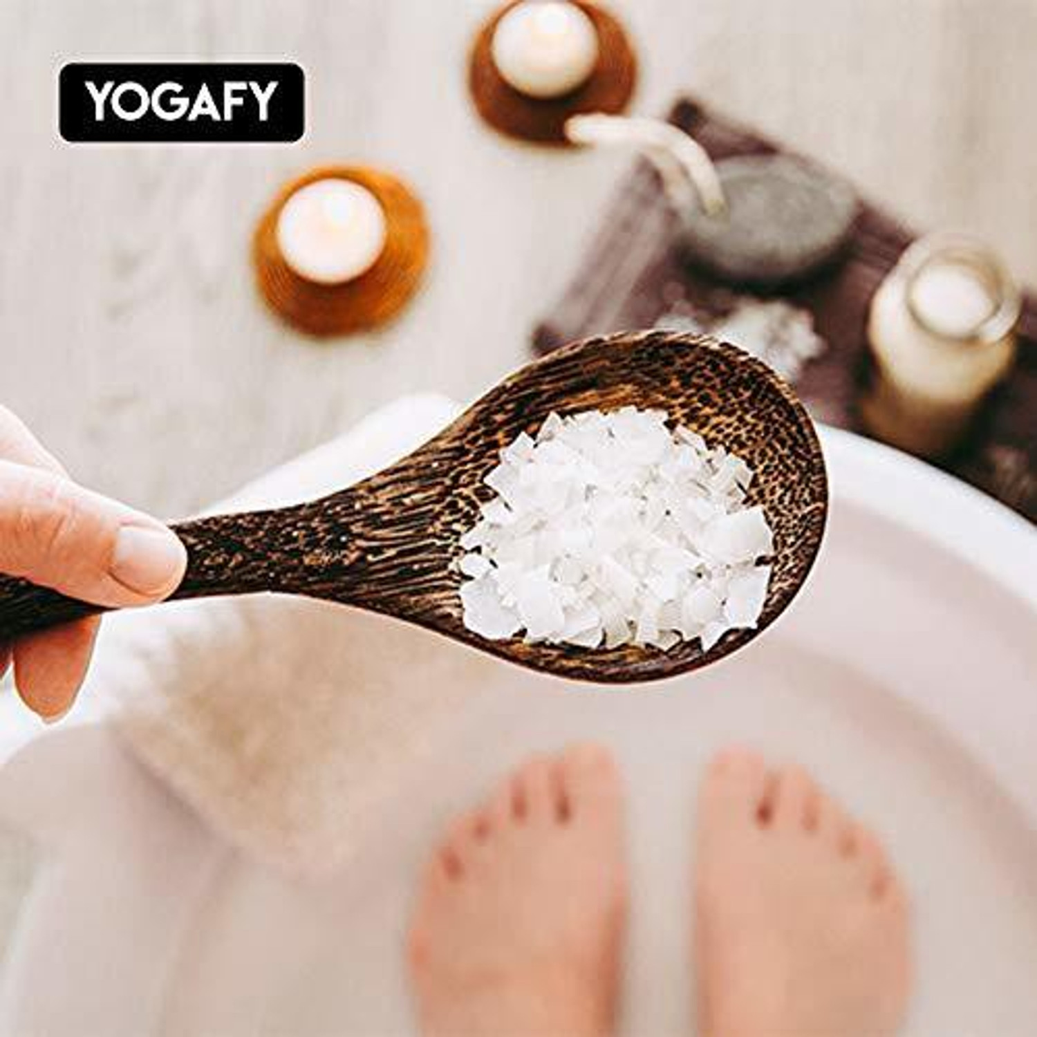 Image of YOGAFY Calm (Lavender) Epsom Bath Salt with Pink Salt (300gm) ||Jar Pack||