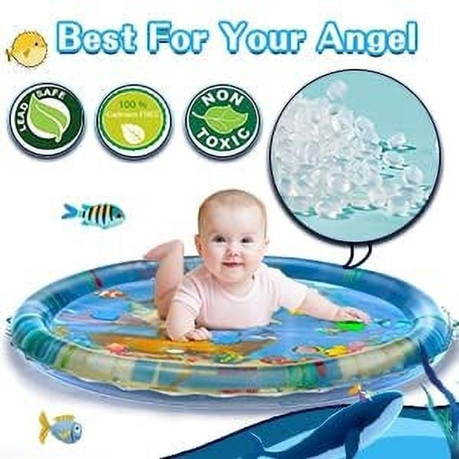 Image of KIIYAMOKSH WORLD Baby Water Play Mat for Babies and Toddlers Baby for 3 to 24 Months Baby Bath Seat
