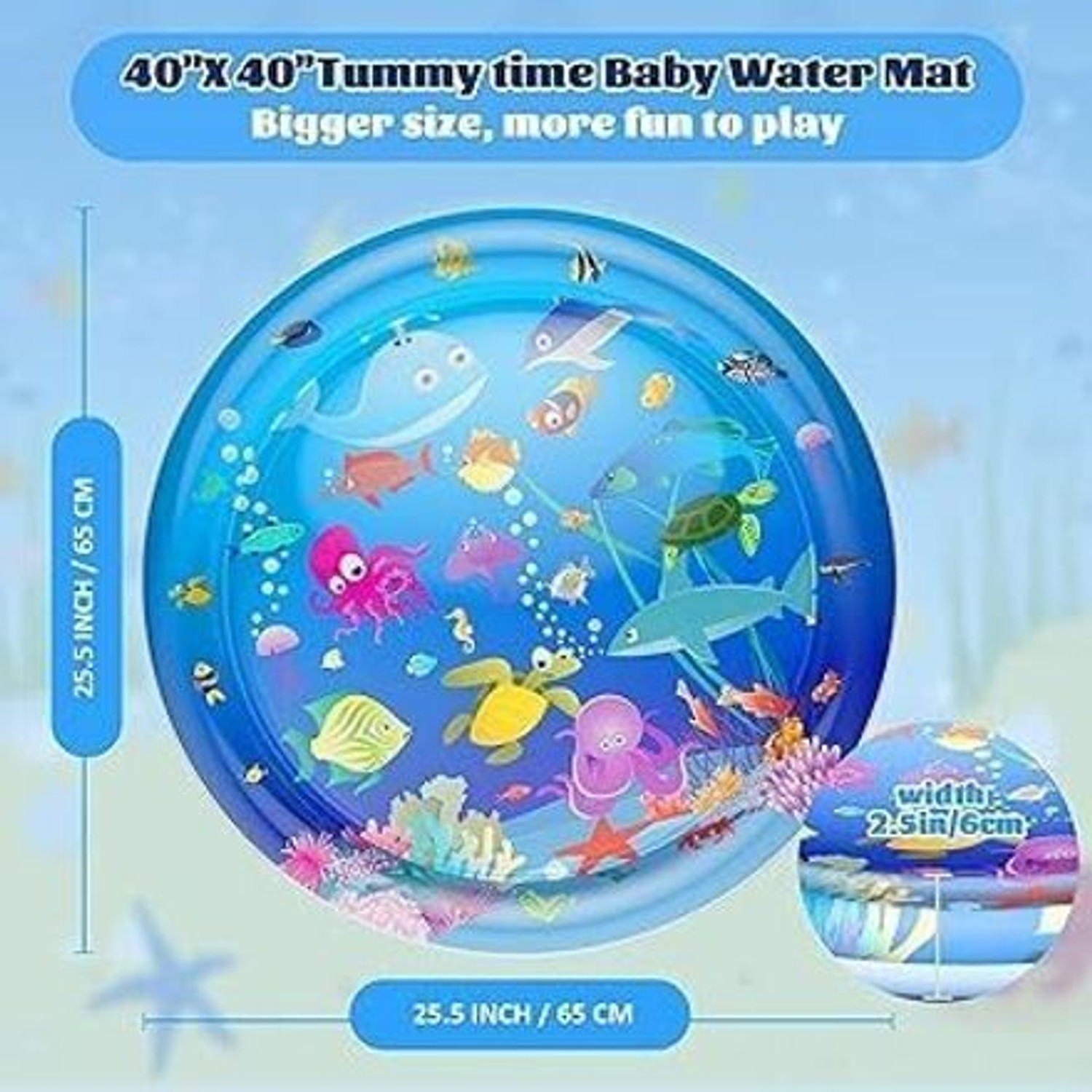 Image of KIIYAMOKSH WORLD Baby Water Play Mat for Babies and Toddlers Baby for 3 to 24 Months Baby Bath Seat