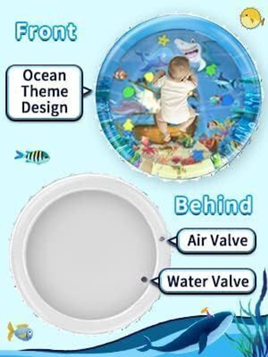 Image of KIIYAMOKSH WORLD Baby Water Play Mat for Babies and Toddlers Baby for 3 to 24 Months Baby Bath Seat