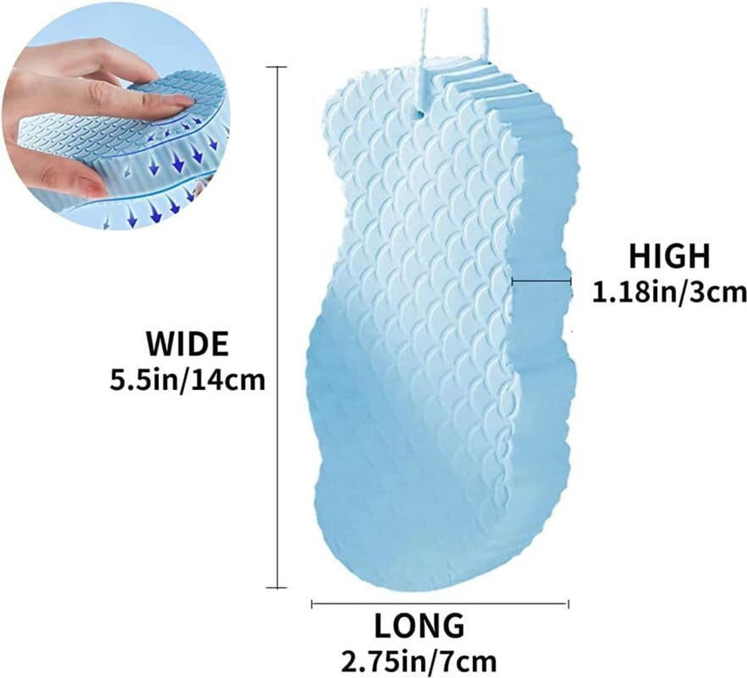 Image of chidakash Ultra Soft Exfoliating Shower Sponge - Dead Skin Remover Sponge