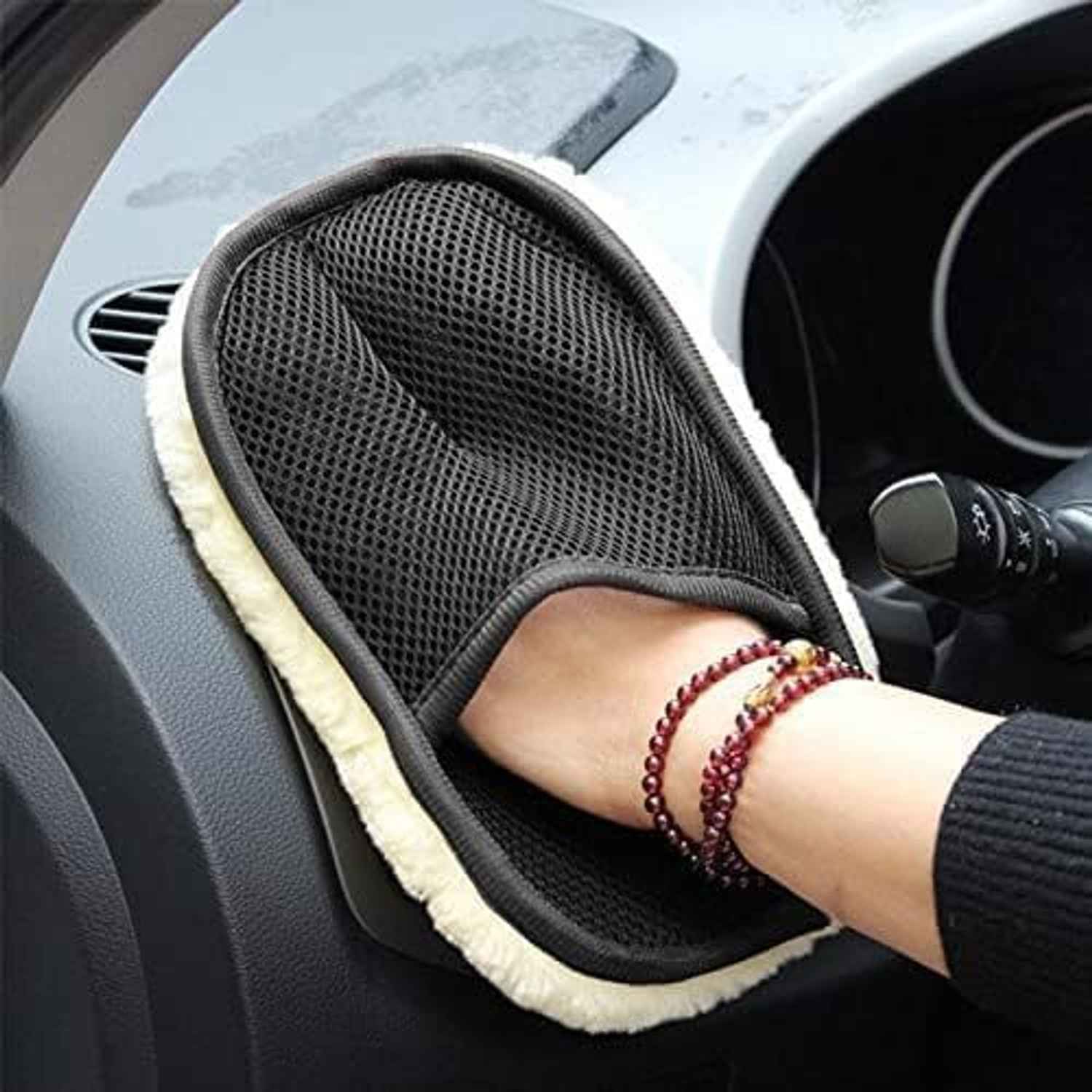 Image of VALLIANZ Microfiber Vehicle Washing Washing Mitt Hand Glove
