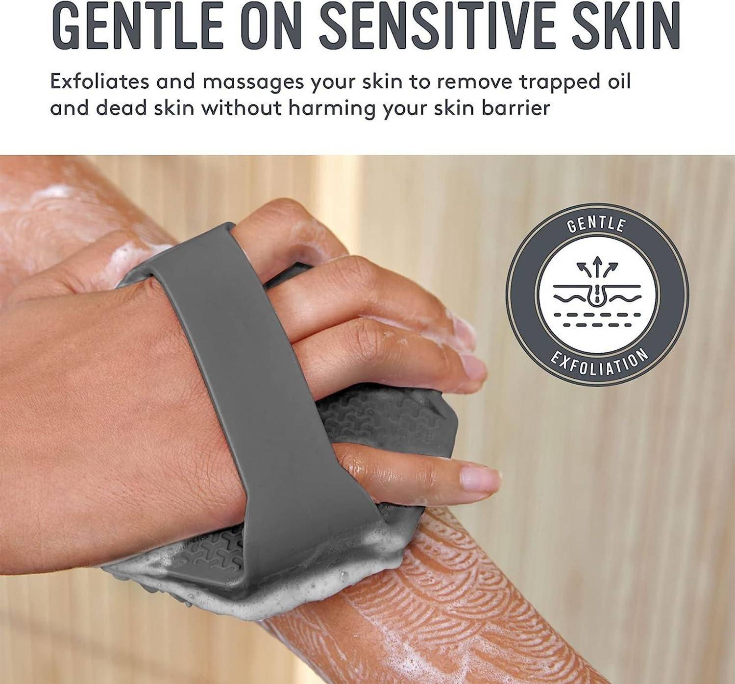 Bhakti Antimicrobial Silicone Body Scrubber - Image 3