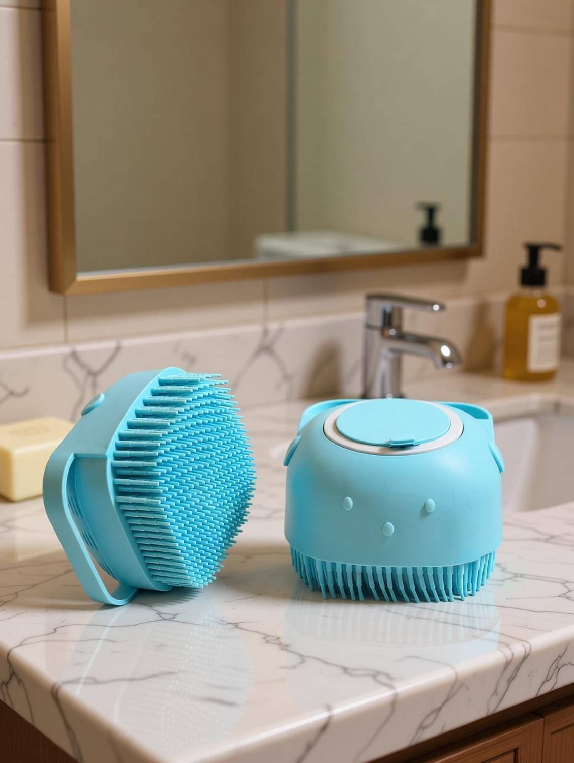 bilipatra Silicone Body Back Scrubber with Shampoo Dispenser - Image 2