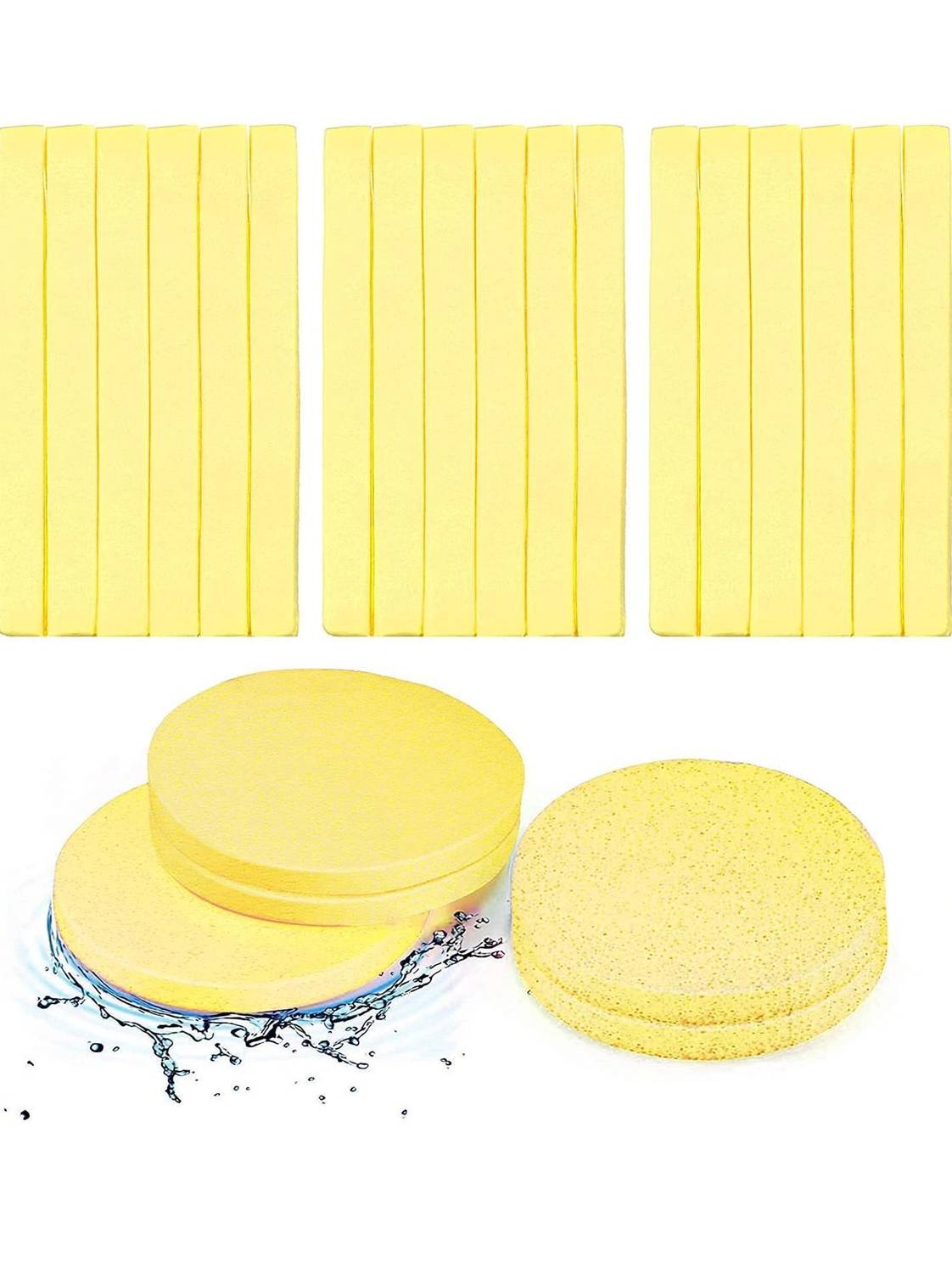 Berry Basic Facial Sponge Compressed Face Cleansing, Face Cleaning Sponge Pads