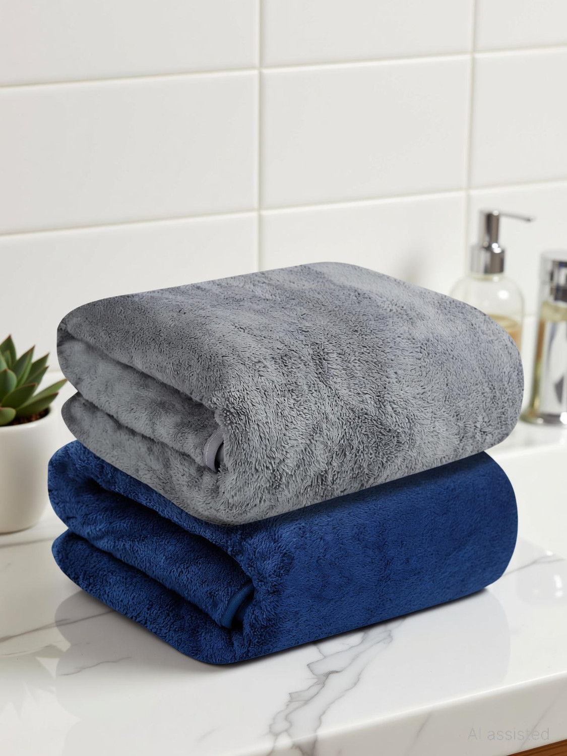Image of KRIOVELLEA Microfiber 500 GSM Bath, Sport, Beach Towel
