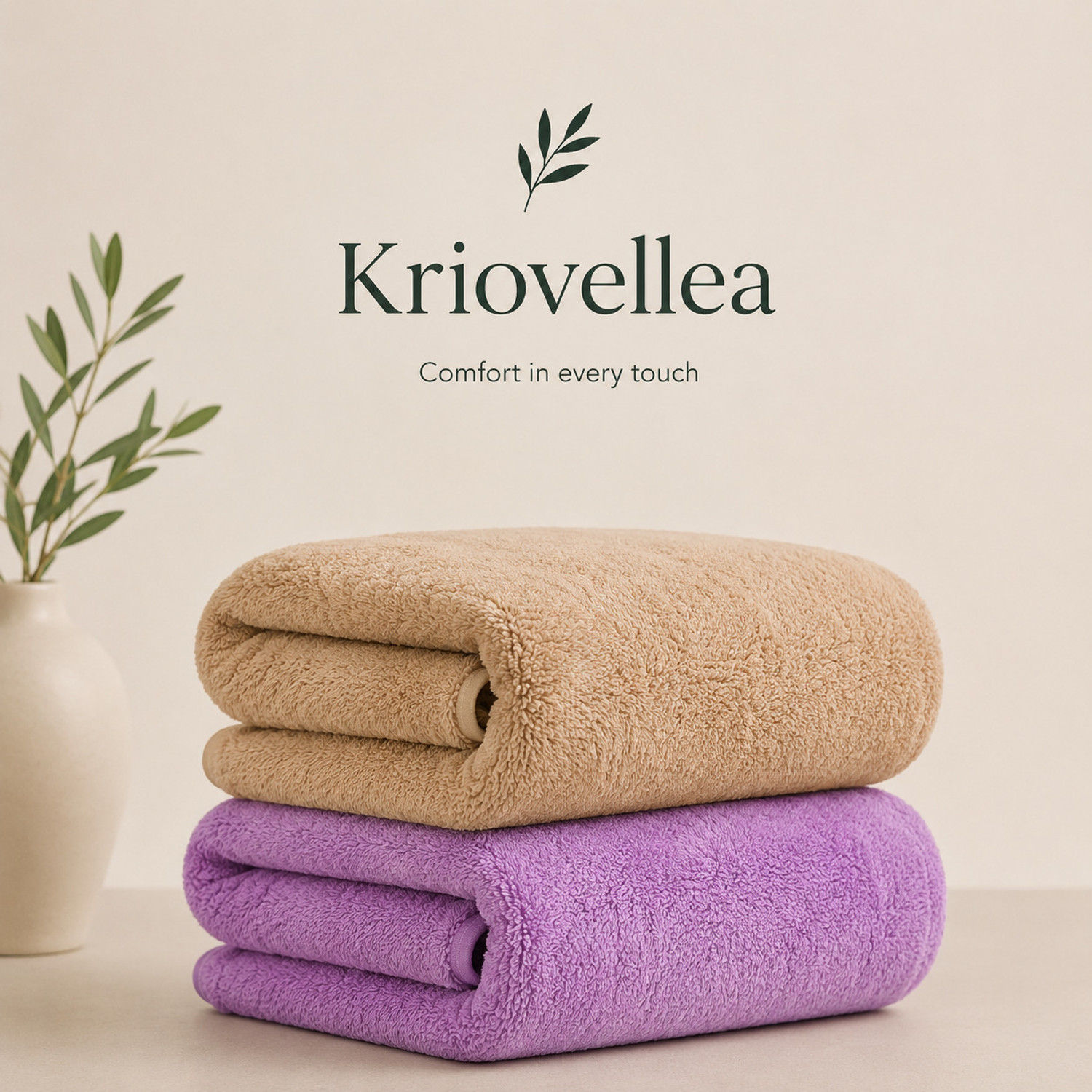 Image of KRIOVELLEA Microfiber 500 GSM Bath, Sport, Beach Towel