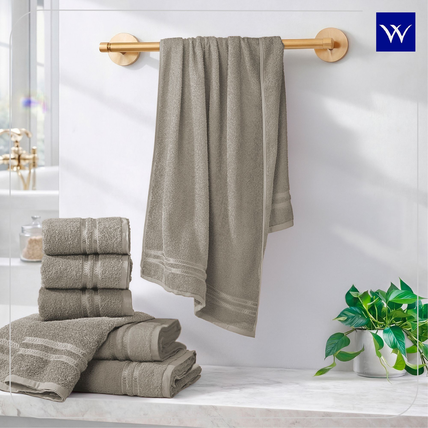Image of Welspun Cotton 380 GSM Bath Towel