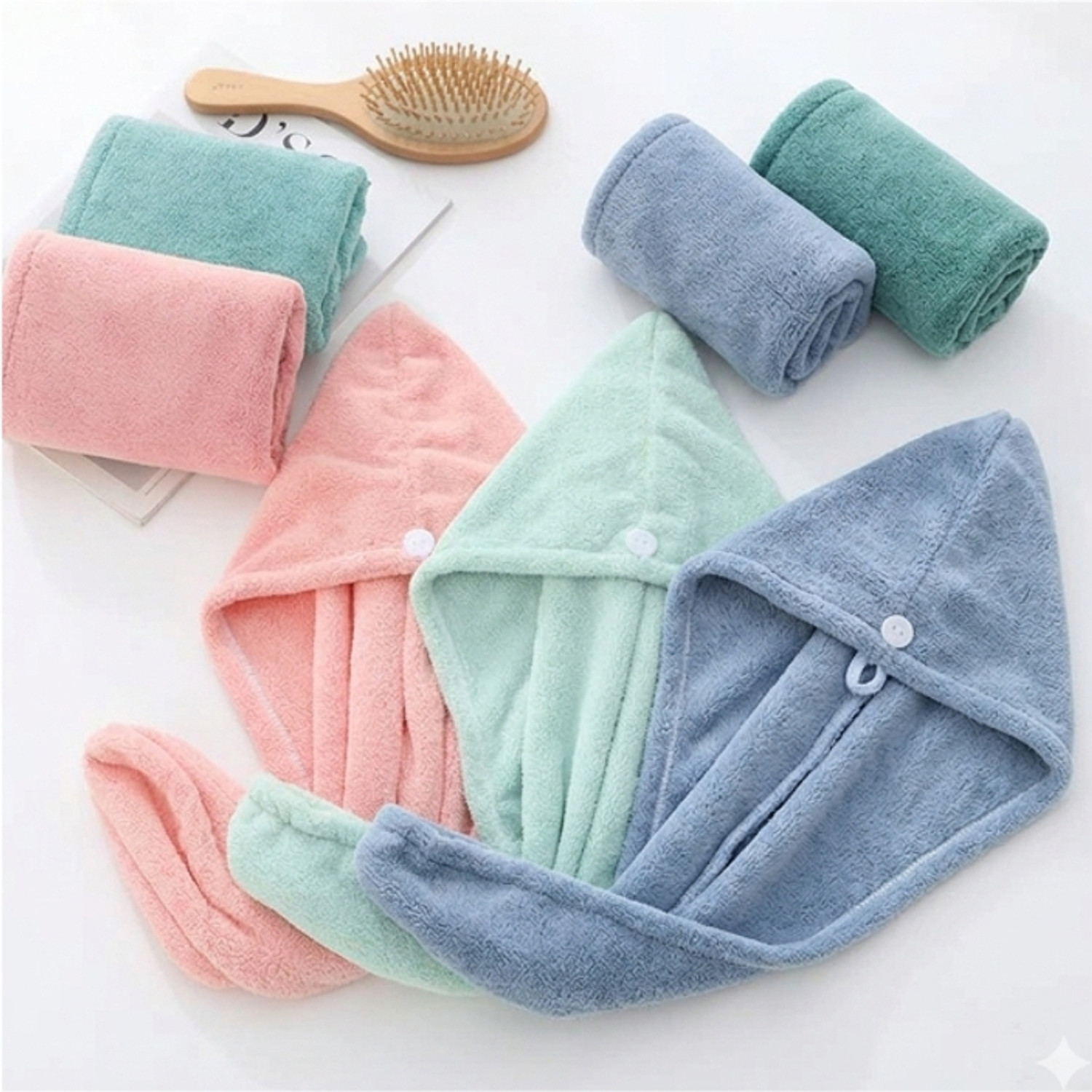 Image of VOTGRID Microfiber 500 GSM Face, Bath, Hair Towel Set