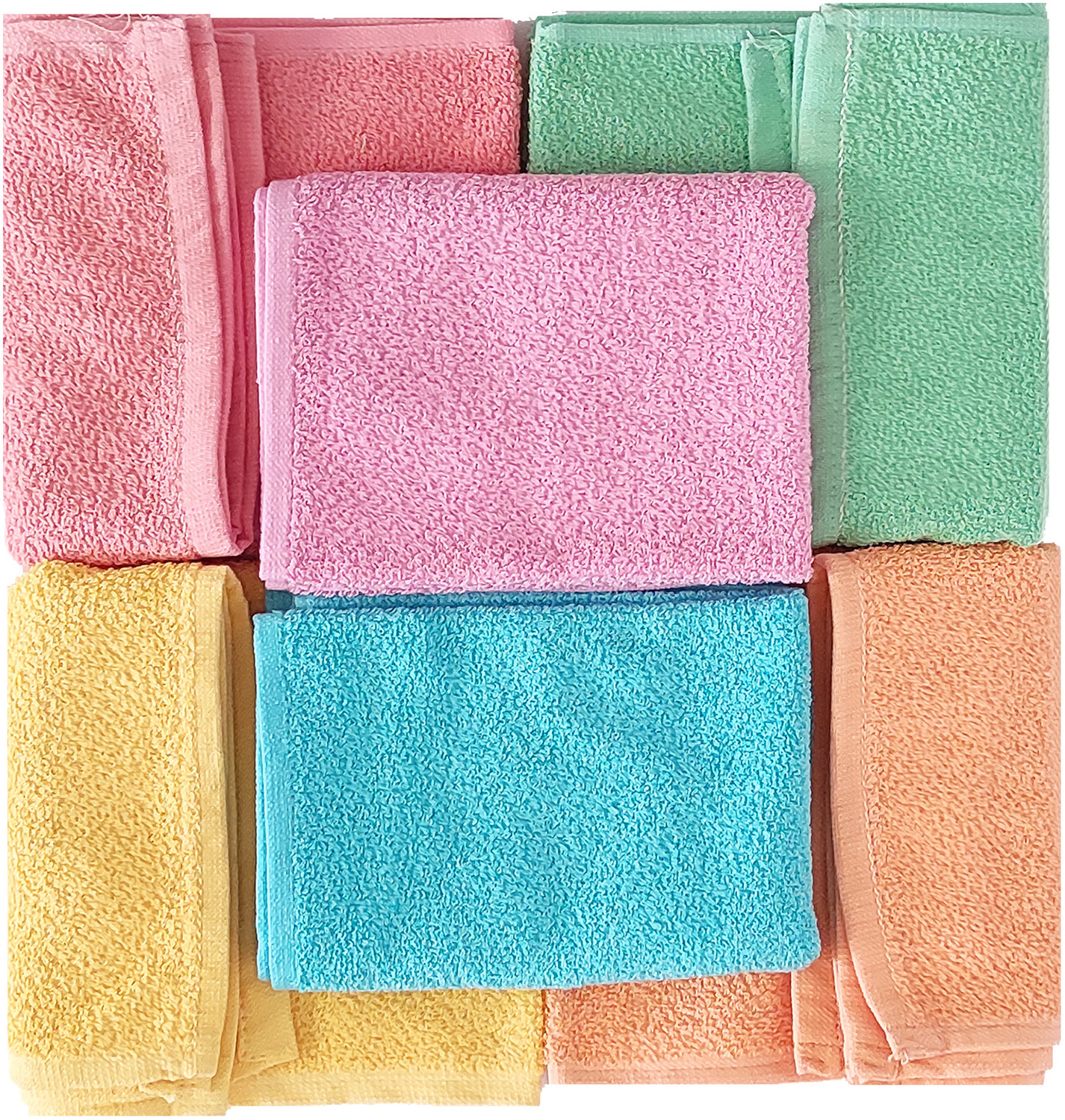 Image of SOMUDEE HAND TOWEL LIGHT COLOR Multicolor Cloth Napkins (6 Sheets)