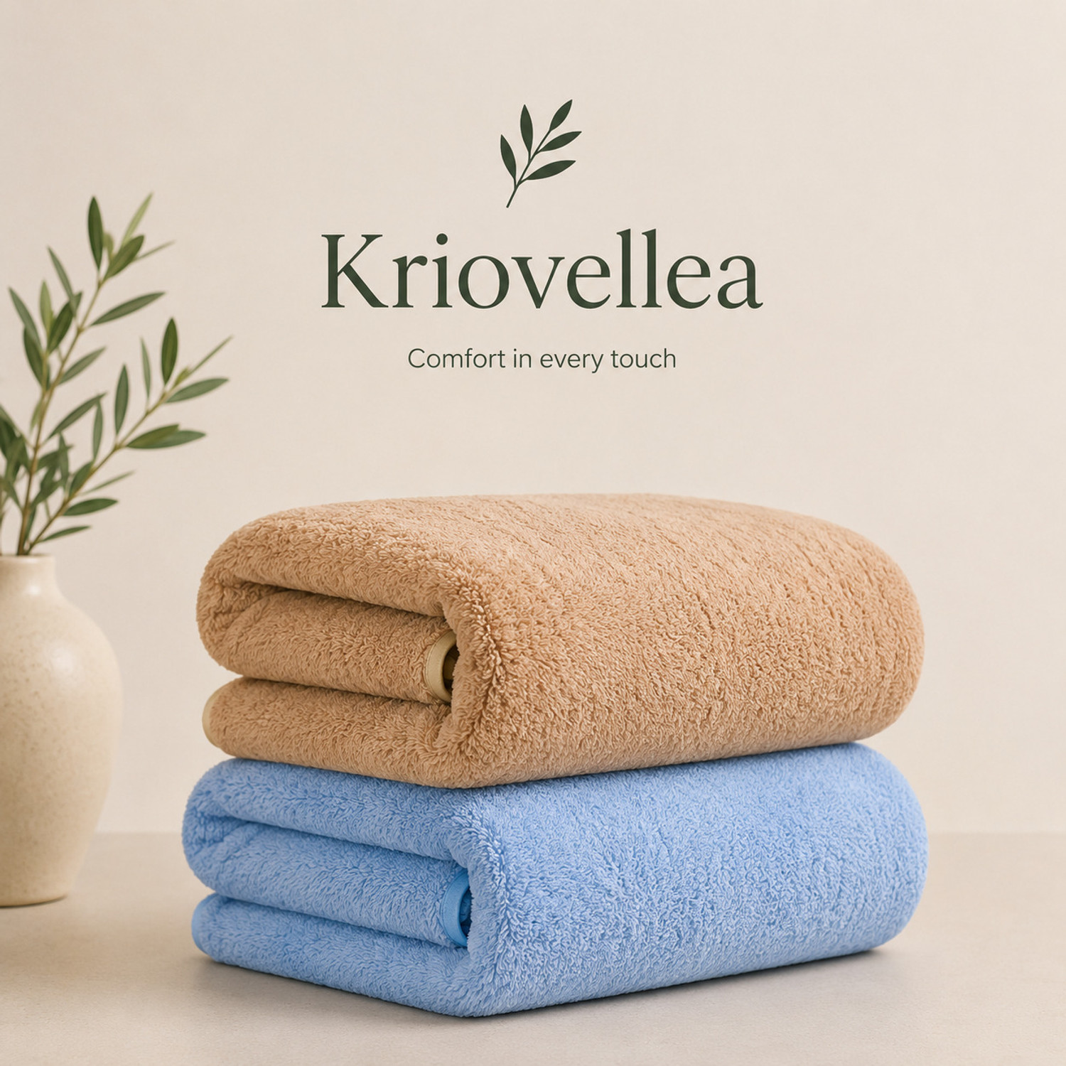 Image of KRIOVELLEA Microfiber 500 GSM Bath, Sport, Beach Towel