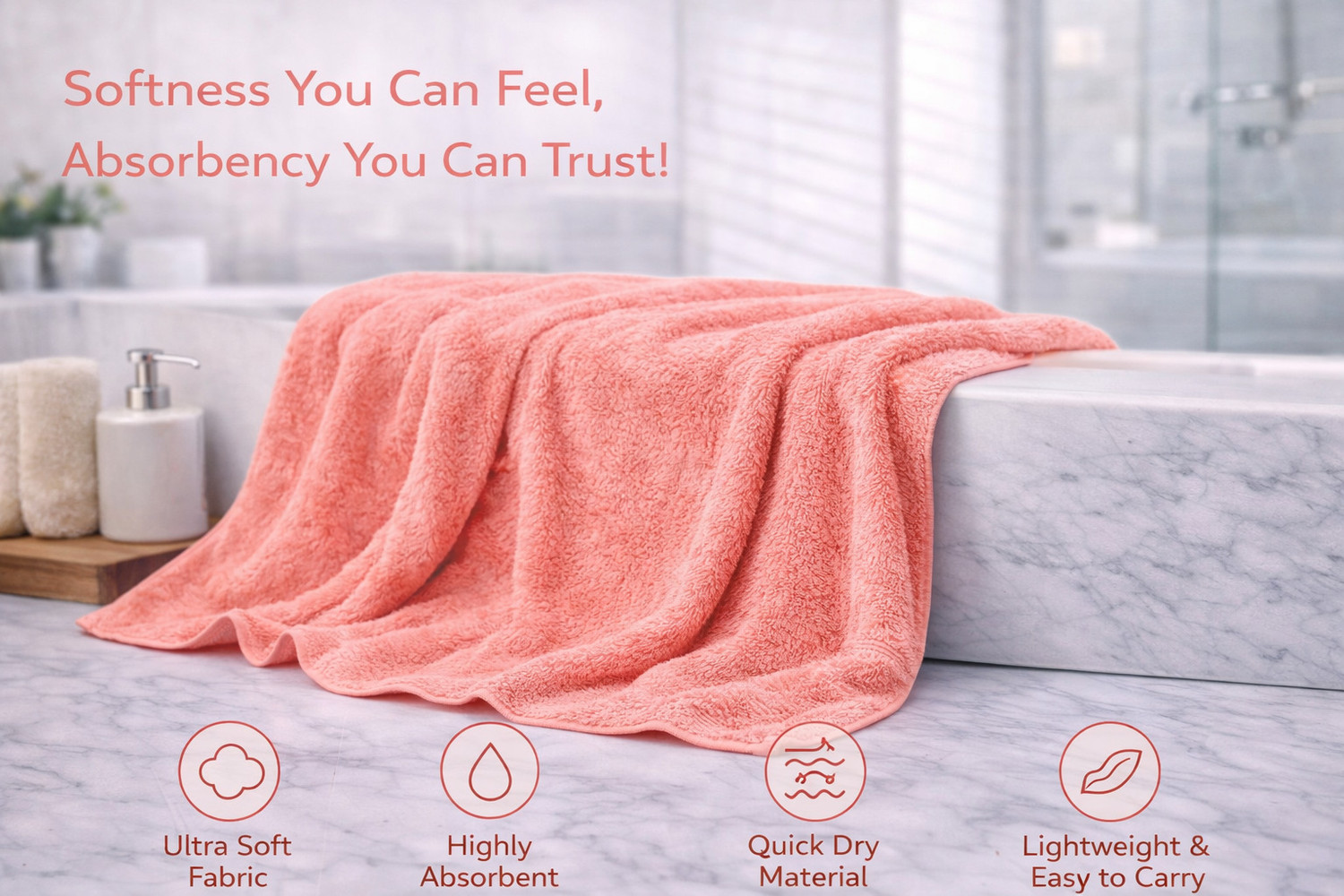 Image of KRIOVELLEA Microfiber 500 GSM Bath, Sport, Beach Towel