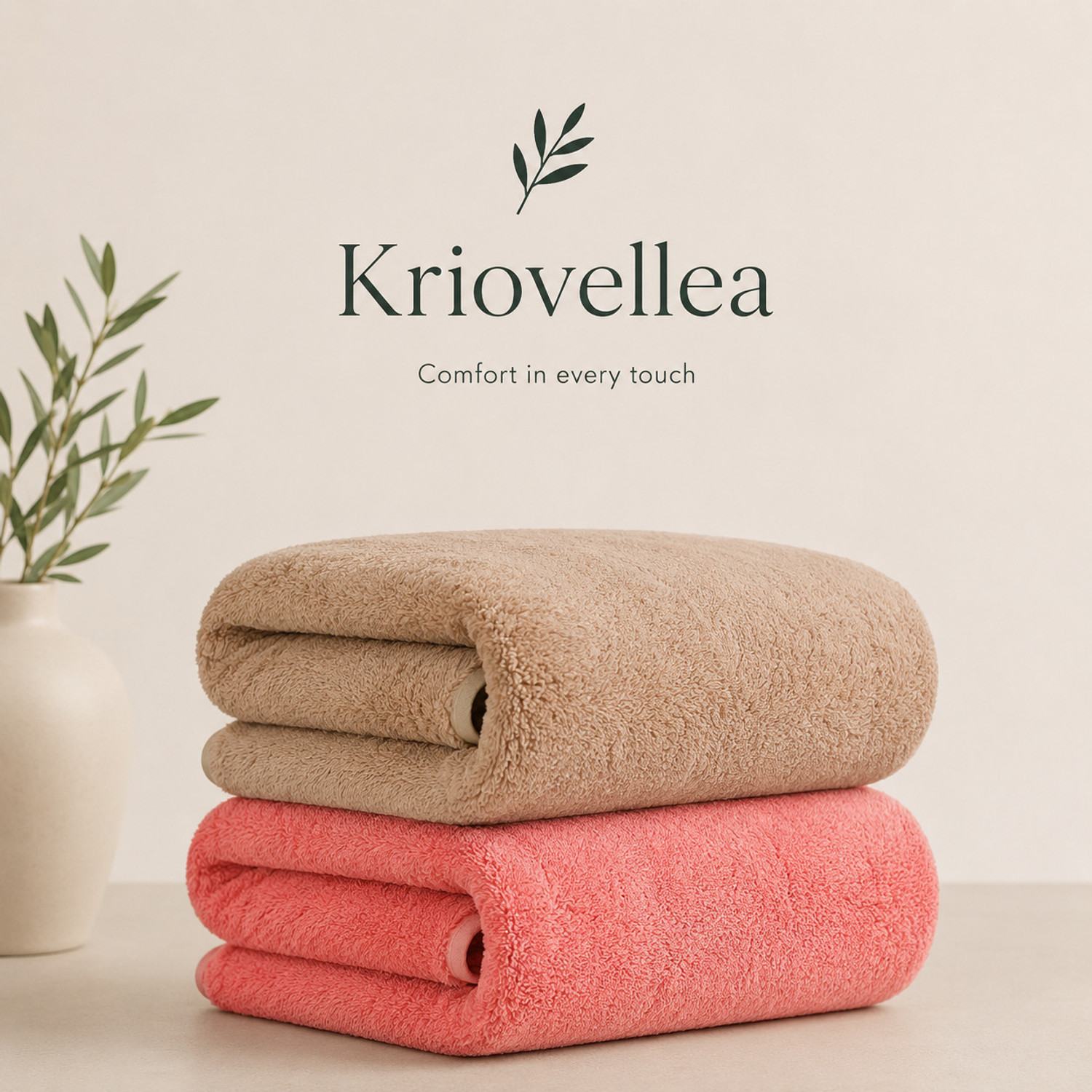 Image of KRIOVELLEA Microfiber 500 GSM Bath, Sport, Beach Towel