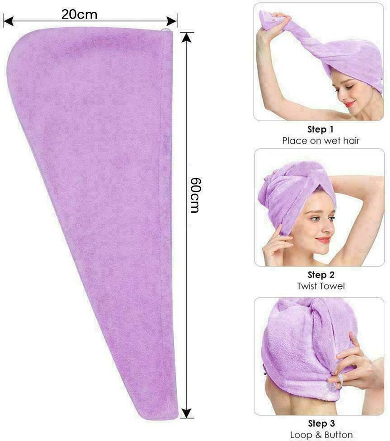 Image of Prabodham Exports Microfiber 500 GSM Hair Towel