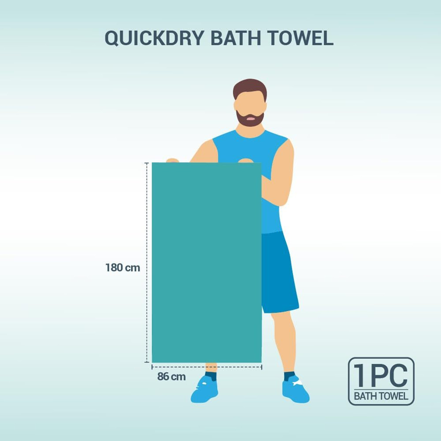 Image of Welspun Cotton 380 GSM Bath Towel