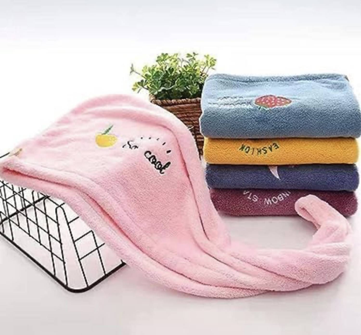 AKDC Microfiber, Cotton 400 GSM Hair Towel