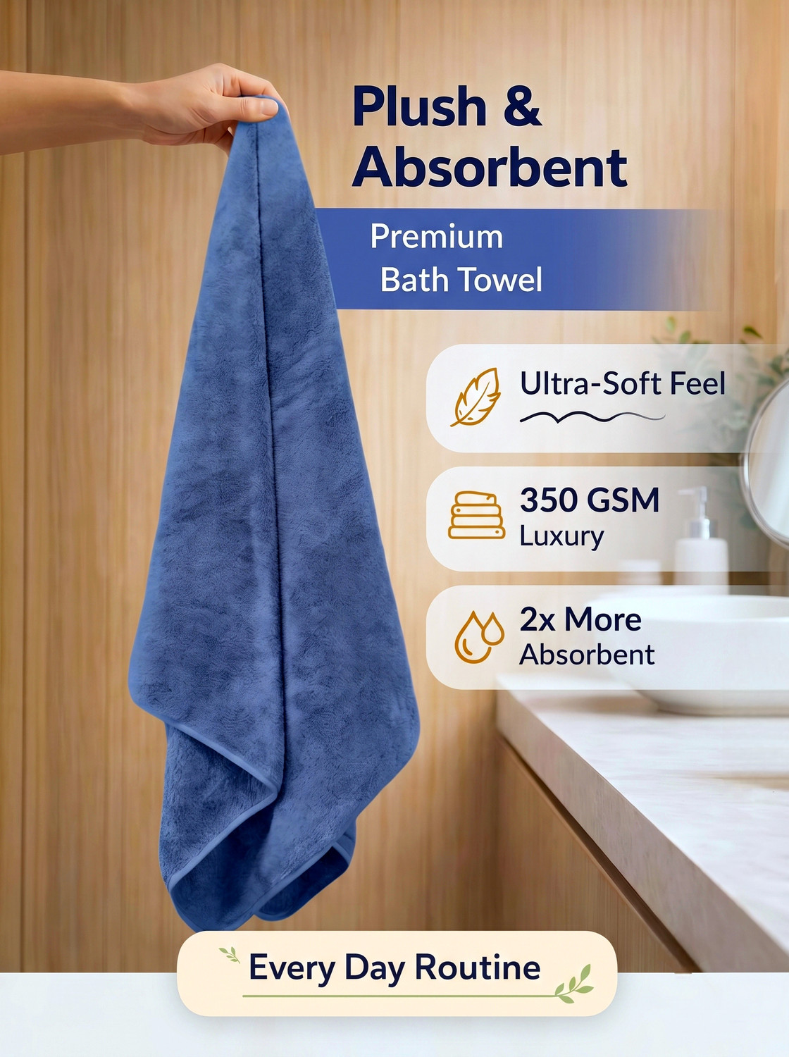 Image of PULUXE Microfiber 350 GSM Bath Towel