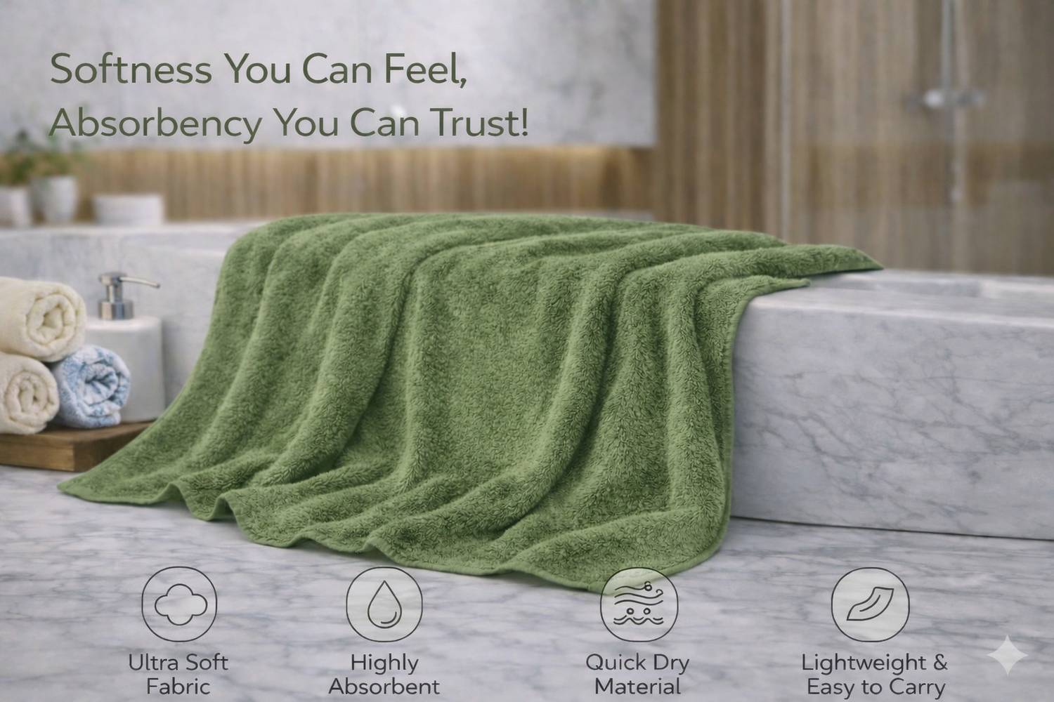KRIOVELLEA Microfiber 500 GSM Towel Pack of 2 - Image 4