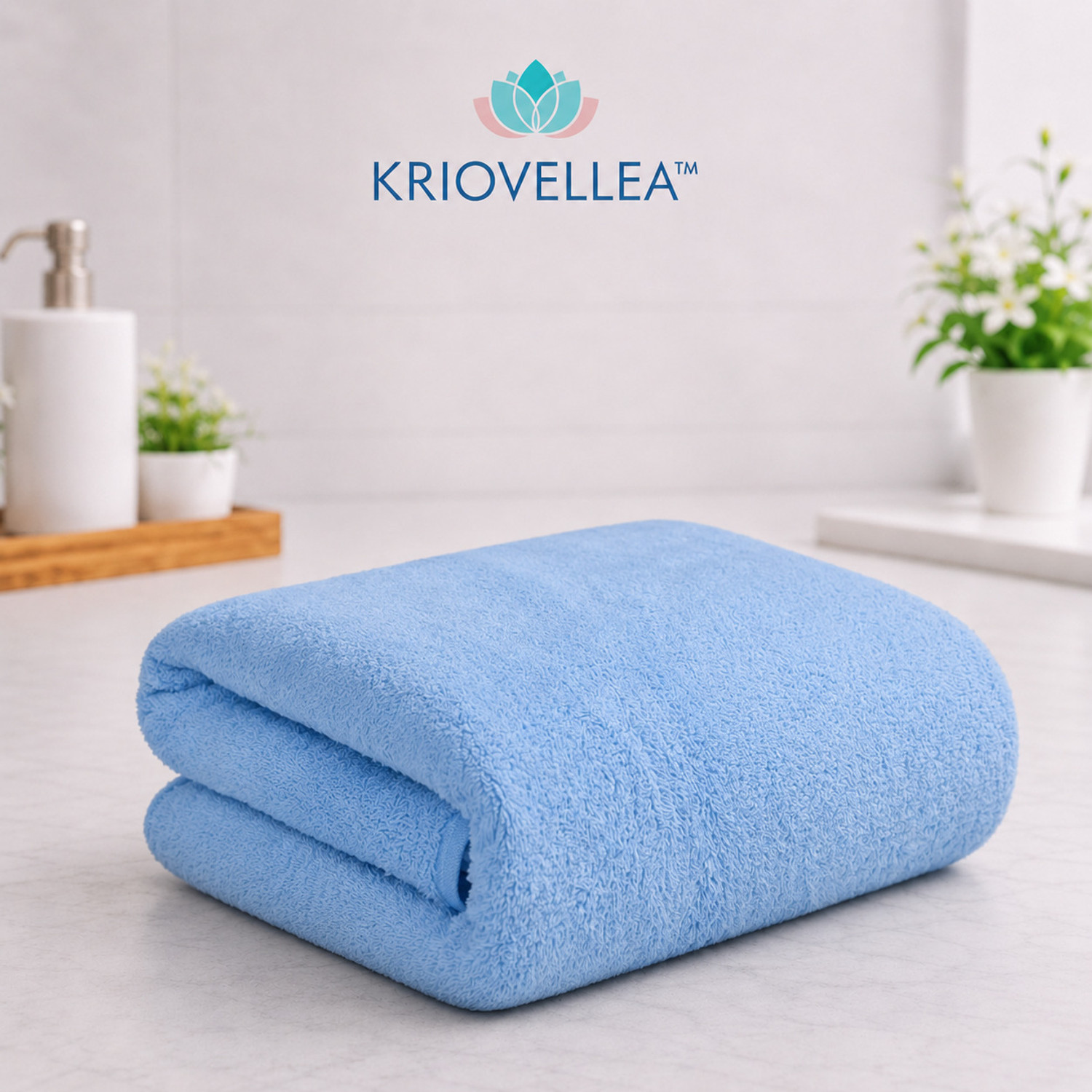 Image of KRIOVELLEA Microfiber 500 GSM Bath, Beach, Sport Towel