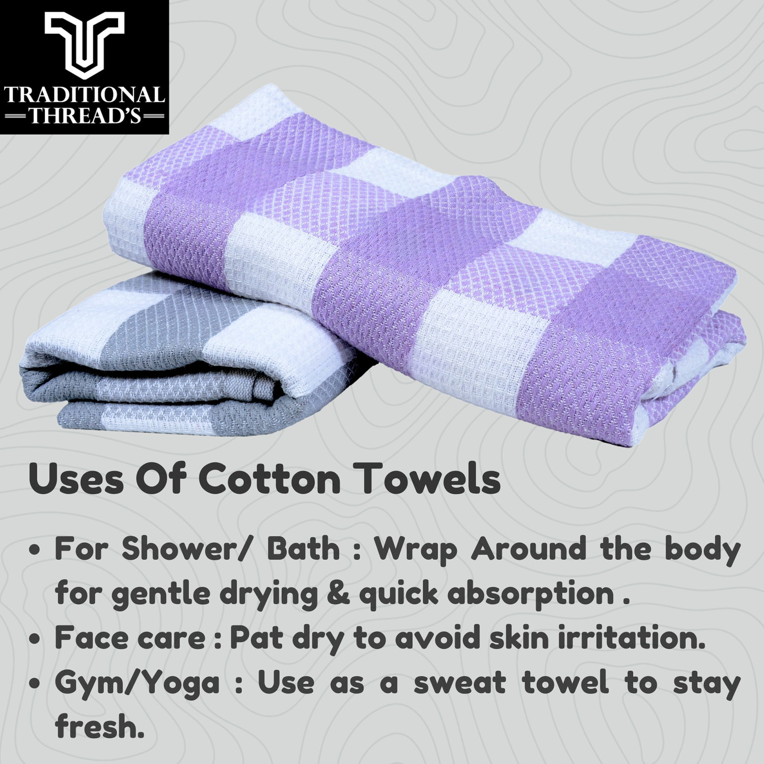 Image of Traditional Thread's Cotton 300 GSM Bath Towel