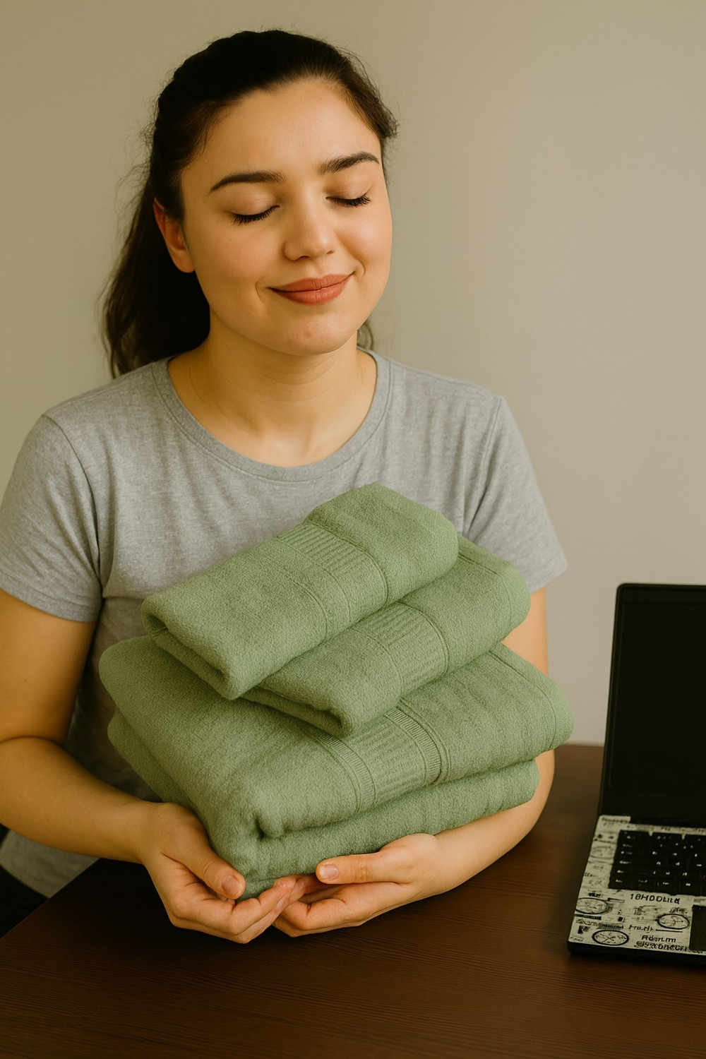 Image of Dollar Bamboo 600 GSM Bath, Face, Hand Towel Set