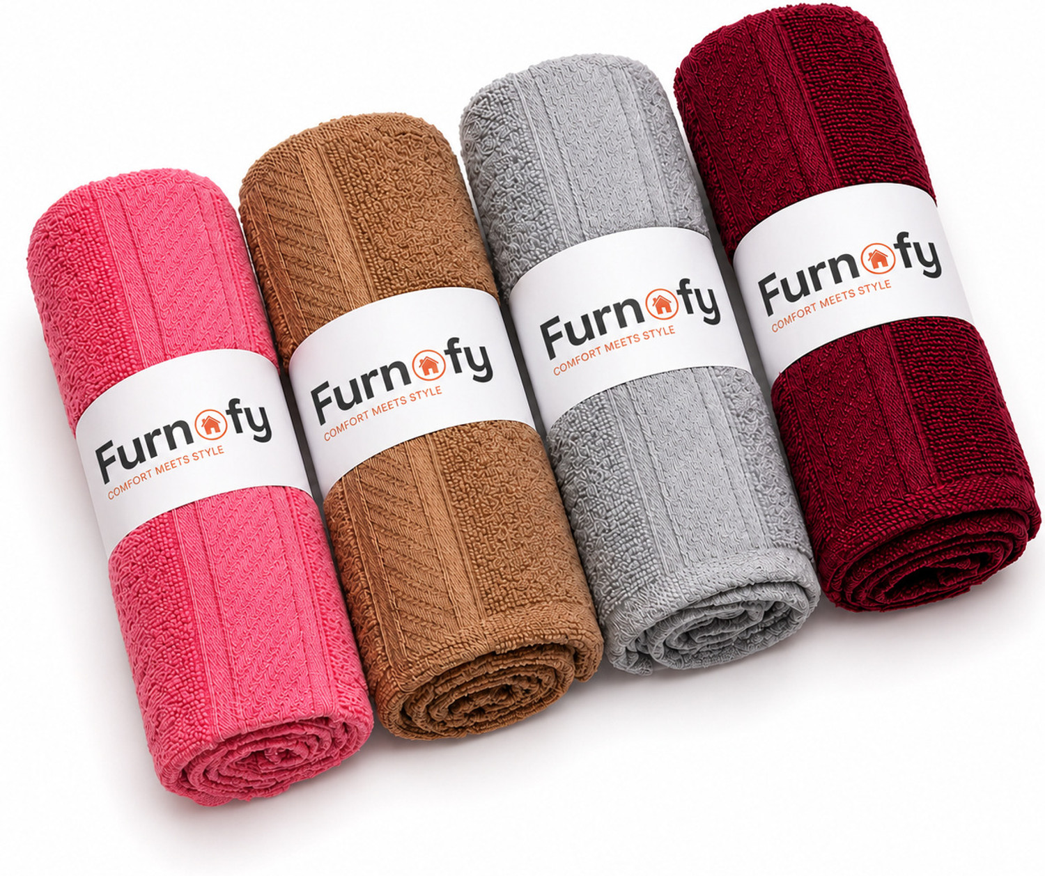 Image of Furnofy Cotton 450 GSM Hand Towel Set