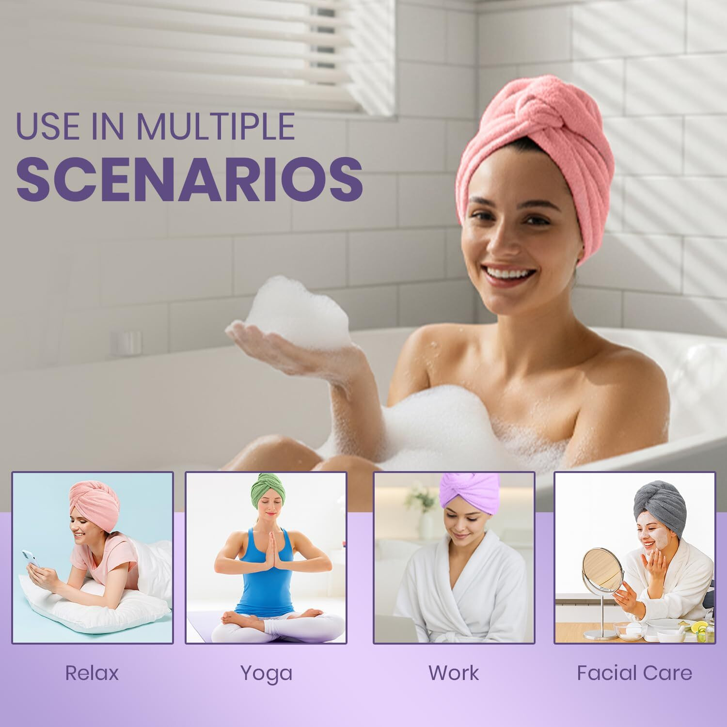 Image of USEFY Microfiber 500 GSM Hair Towel