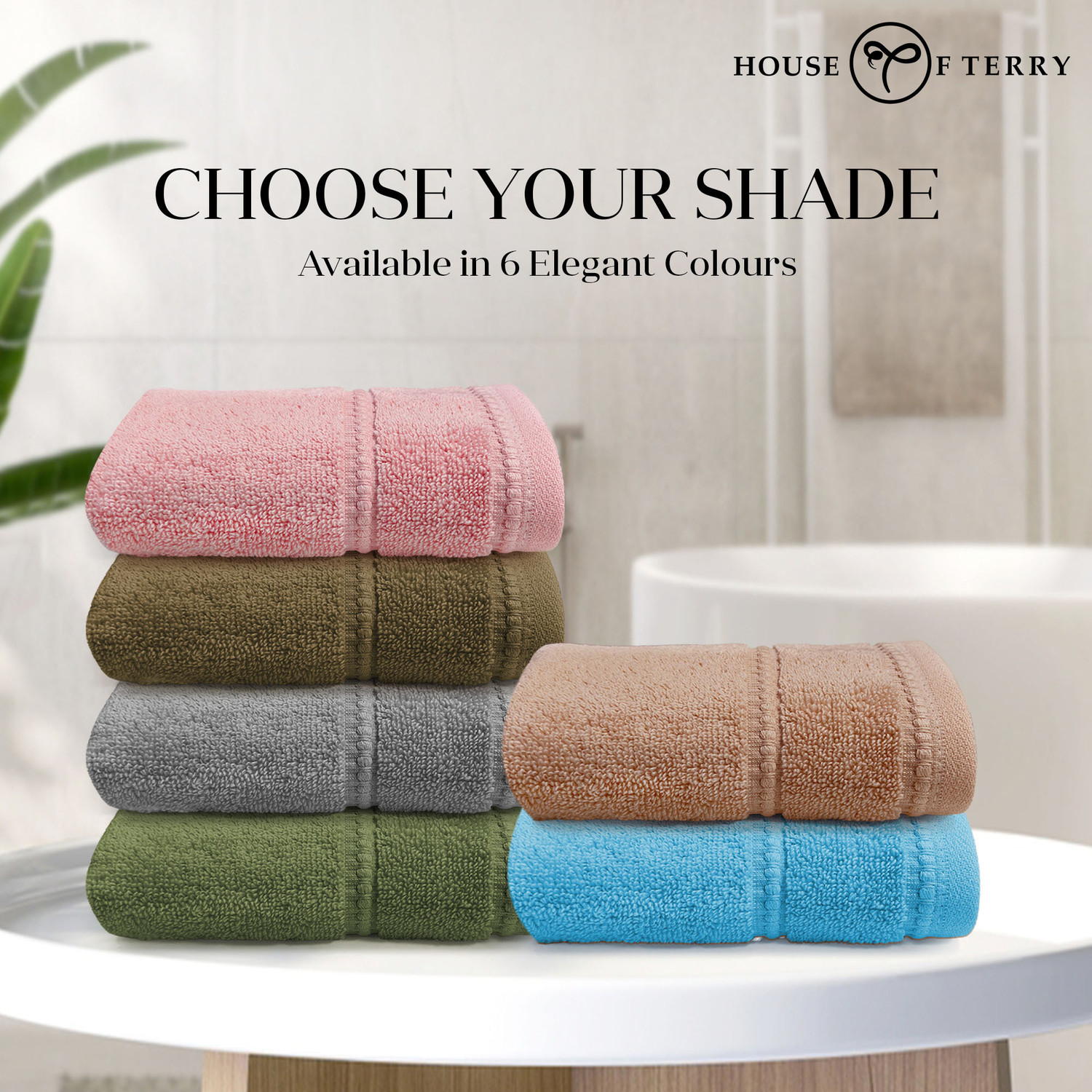 Image of HOUSE OF TERRY Cotton 400 GSM Hand Towel Set