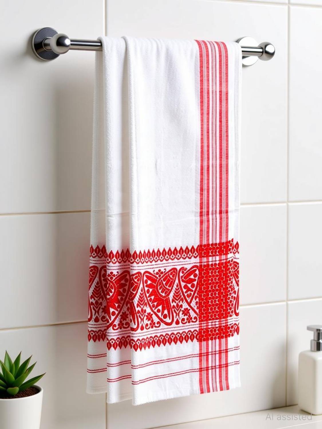 ASSAM CREATION Cotton 180 GSM Bath Gamcha