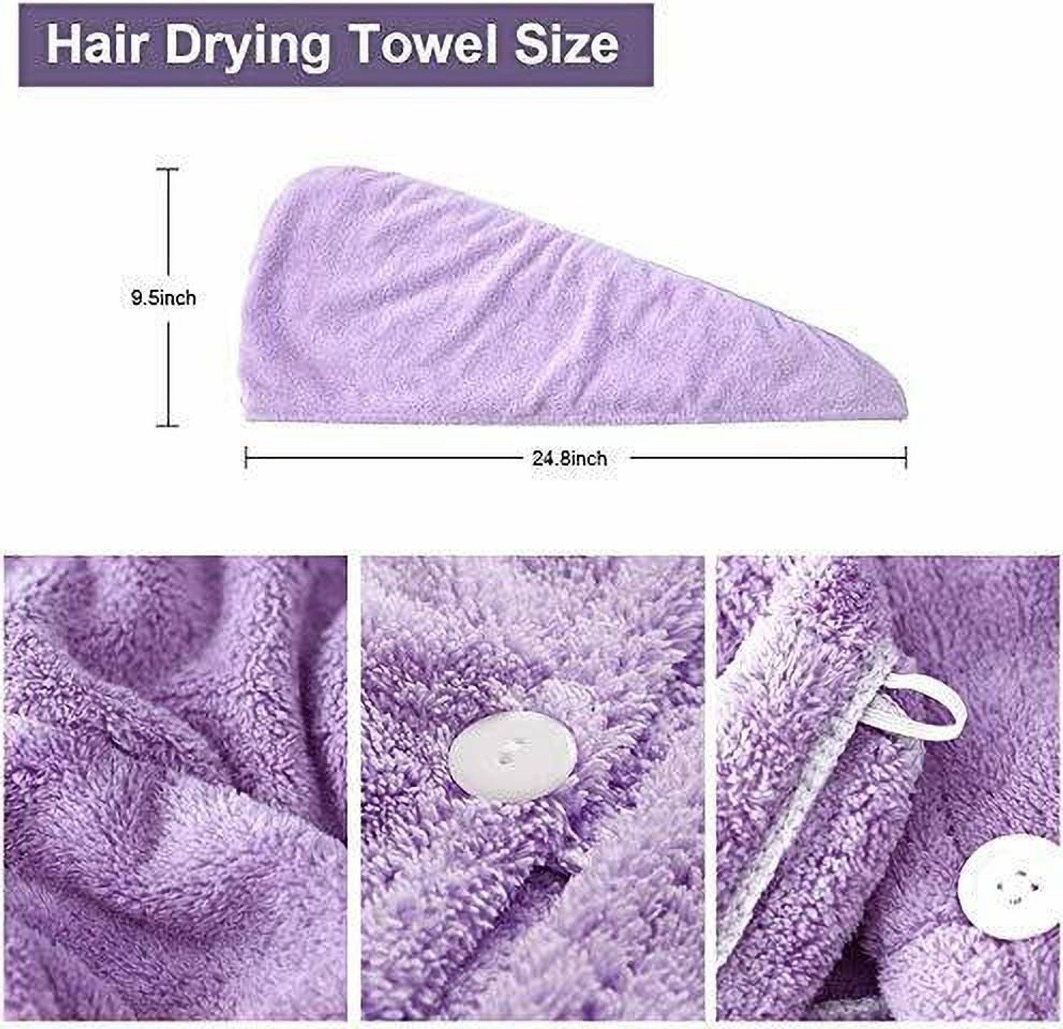Image of saleszon Cotton 500 GSM Hair Towel