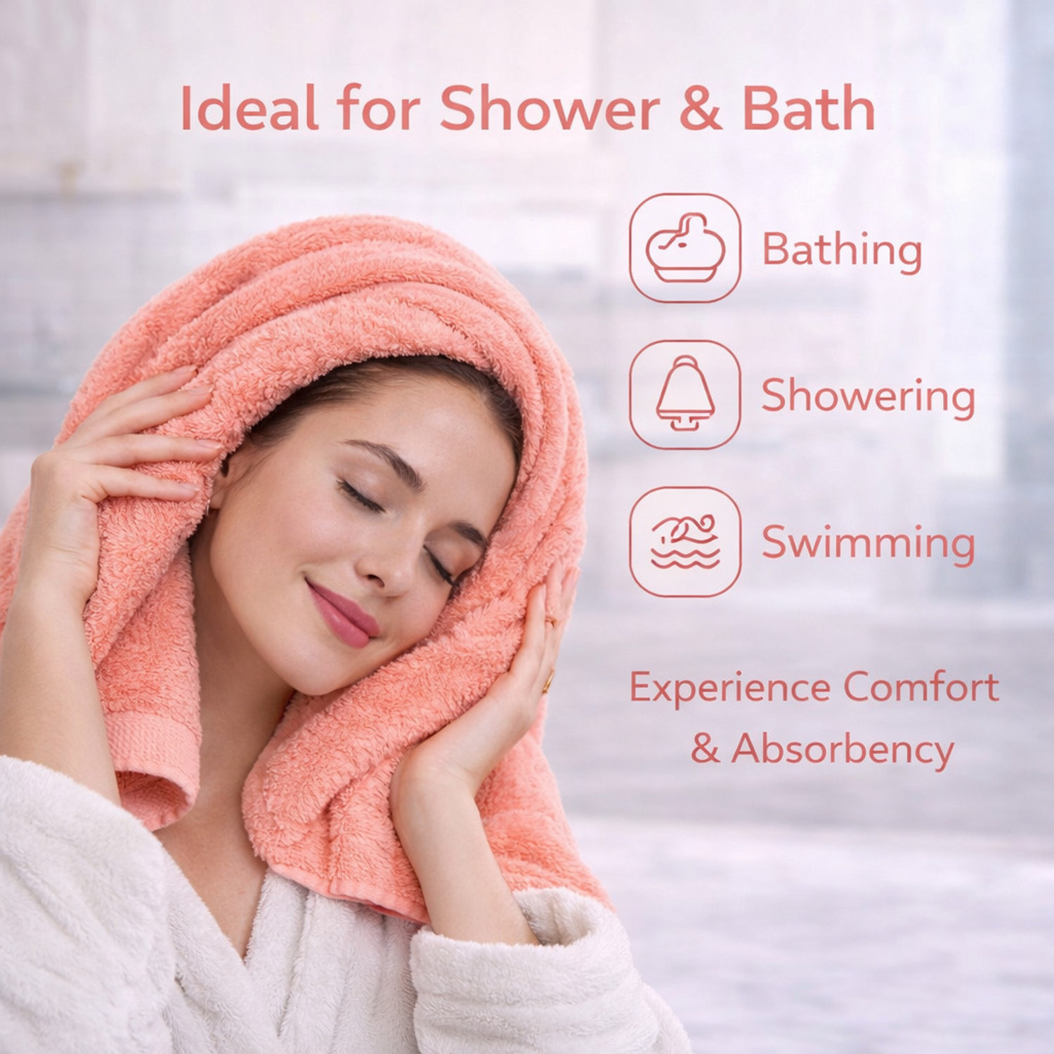 Image of KRIOVELLEA Microfiber 500 GSM Bath, Sport, Beach Towel