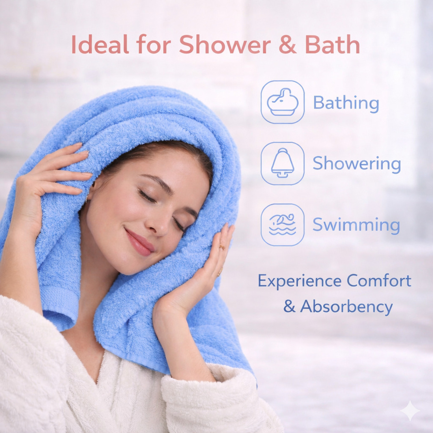 Image of KRIOVELLEA Microfiber 500 GSM Bath, Beach, Sport Towel