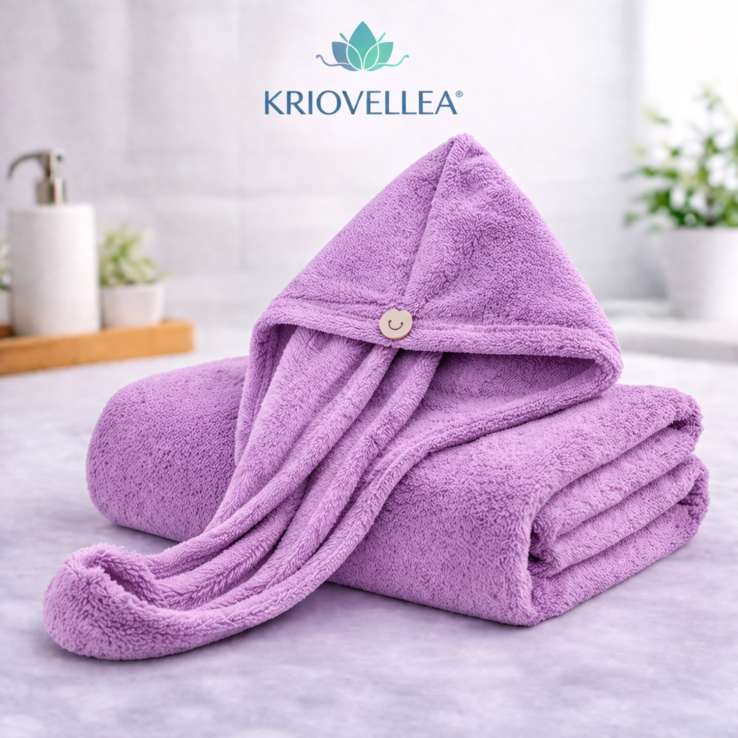 Image of KRIOVELLEA Microfiber 500 GSM Bath, Beach, Hair, Sport Towel