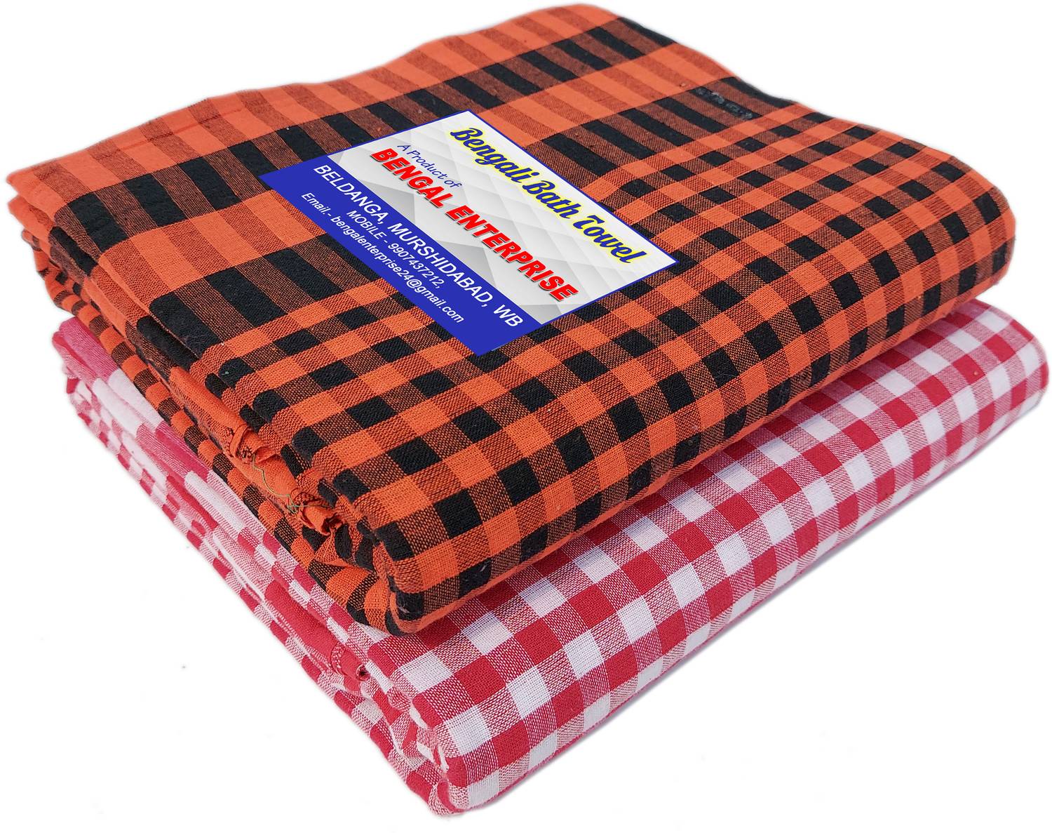 Bengal Enterprise Cotton 250 GSM Bath Gamcha