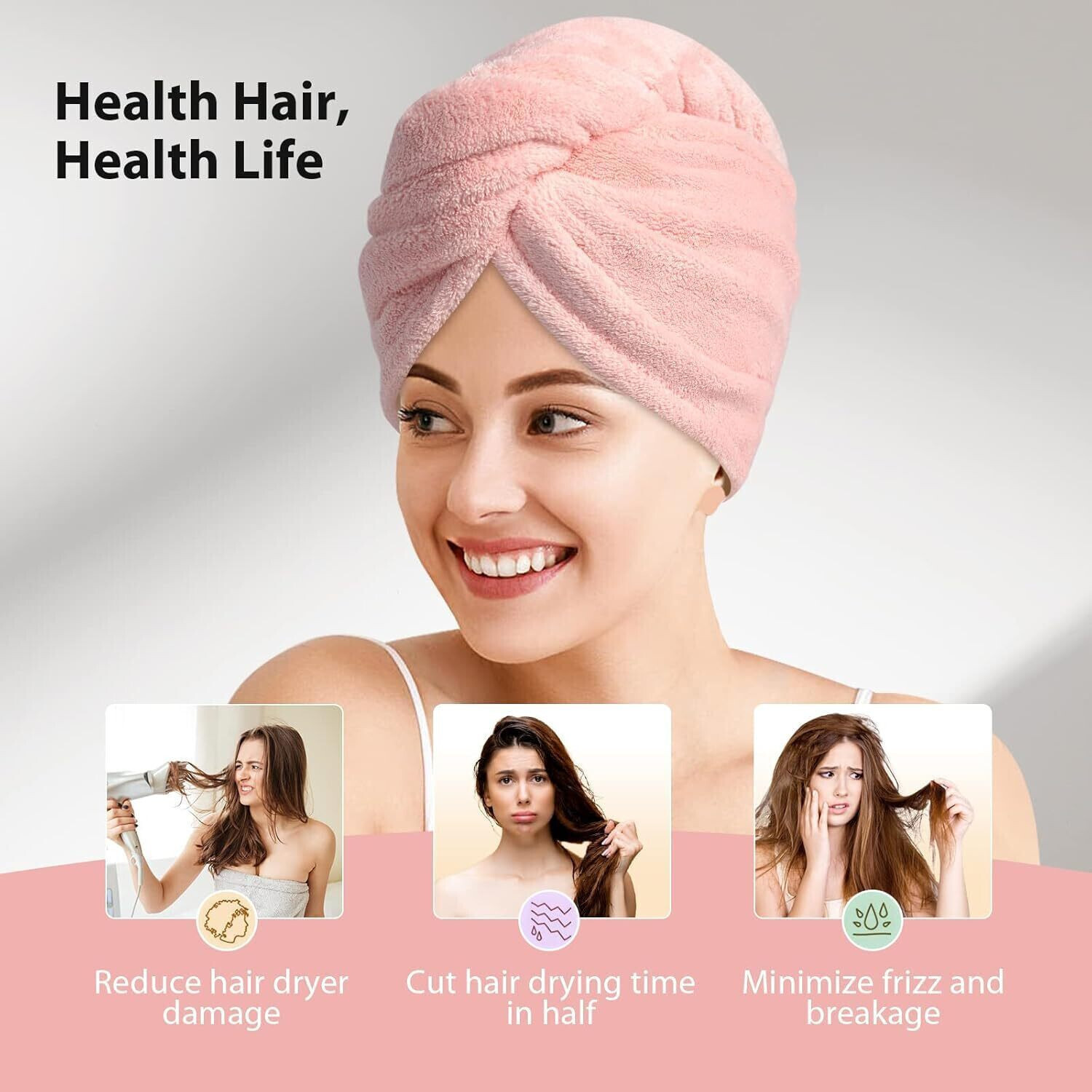 Image of Fezora Microfiber 500 GSM Hair Towel