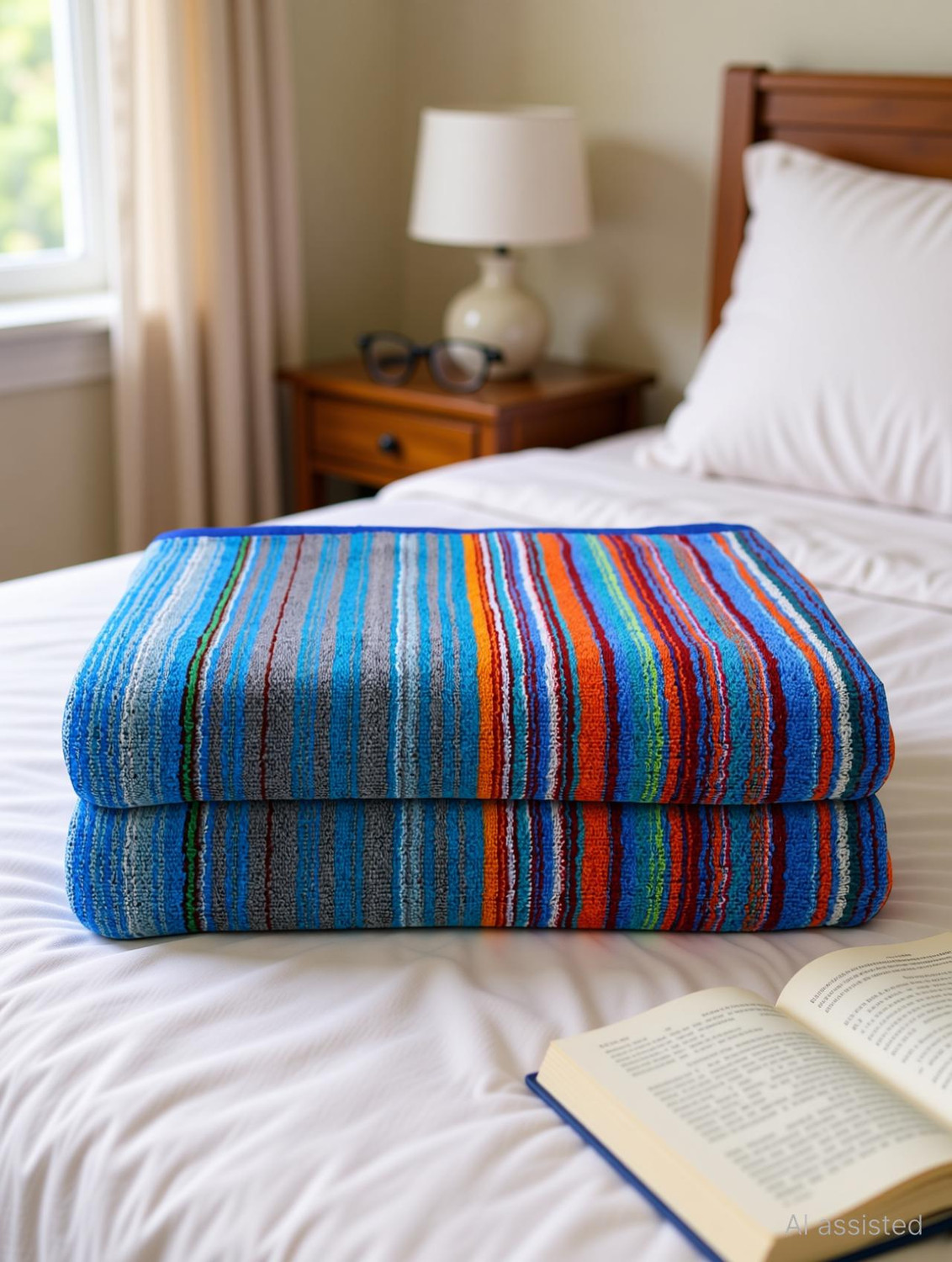 Ambra Linens Terry Cotton 500 GSM Beach, Bath Towel Set