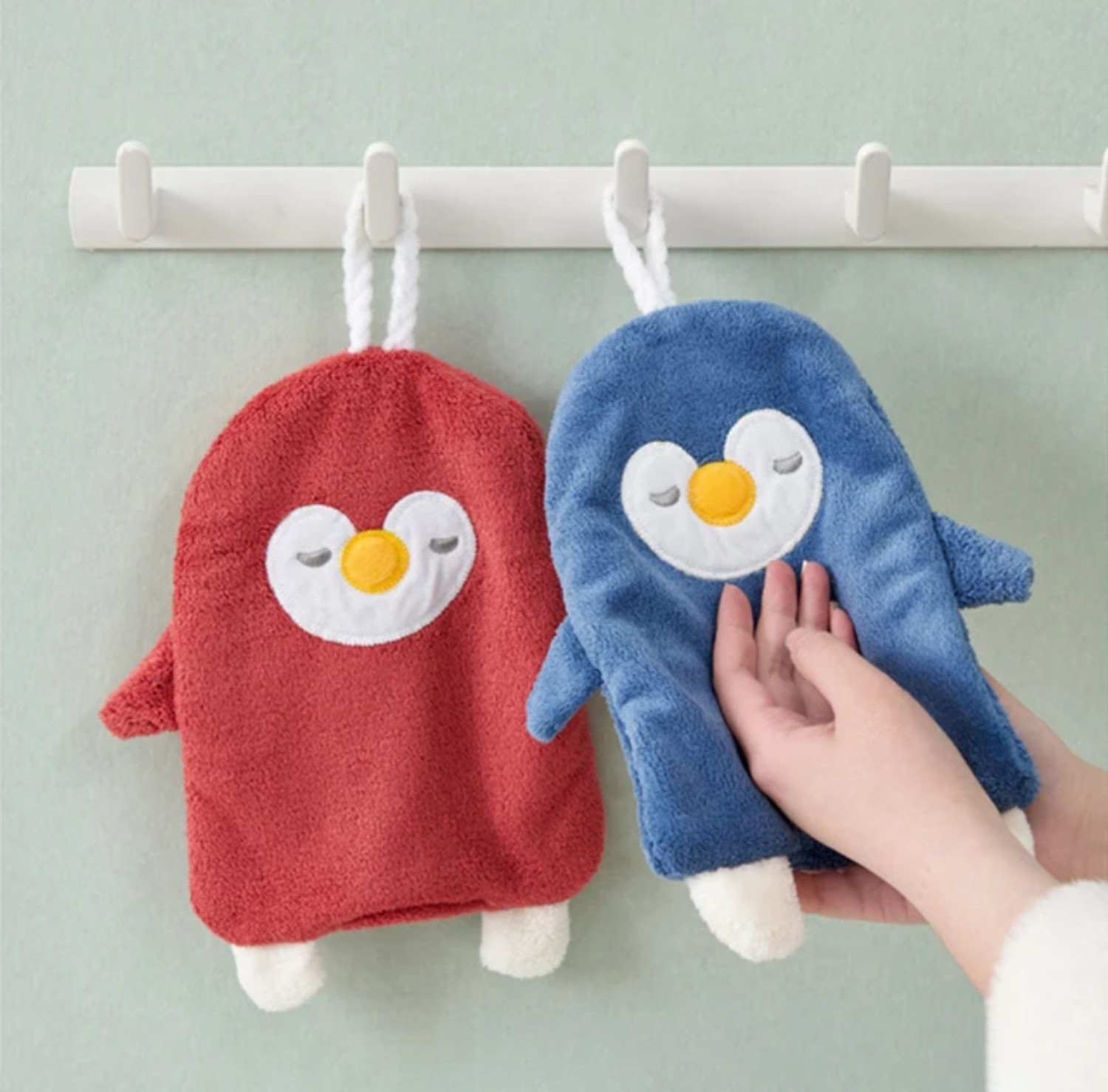 Image of UNCOMMON Microfiber Hand Towels, Very Soft for Wash Basin Kitchen with loop (13*9inch) Multicolor Cloth Napkins