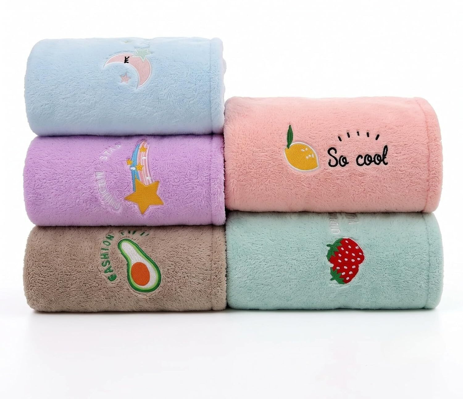 Image of Divyam Microfiber 500 GSM Hair Towel (Pack of 2)