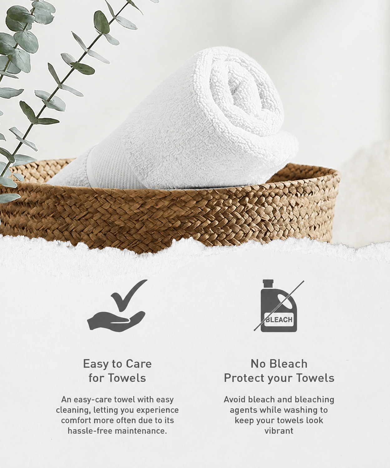 Image of Blissful Creations Cotton 425 GSM Bath Towel