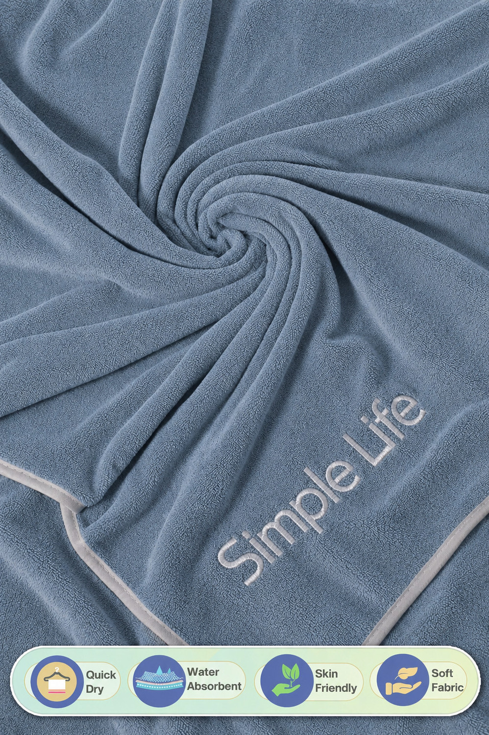 Image of Ojalika Fashion Microfiber 480 GSM Beach, Sport, Bath Towel