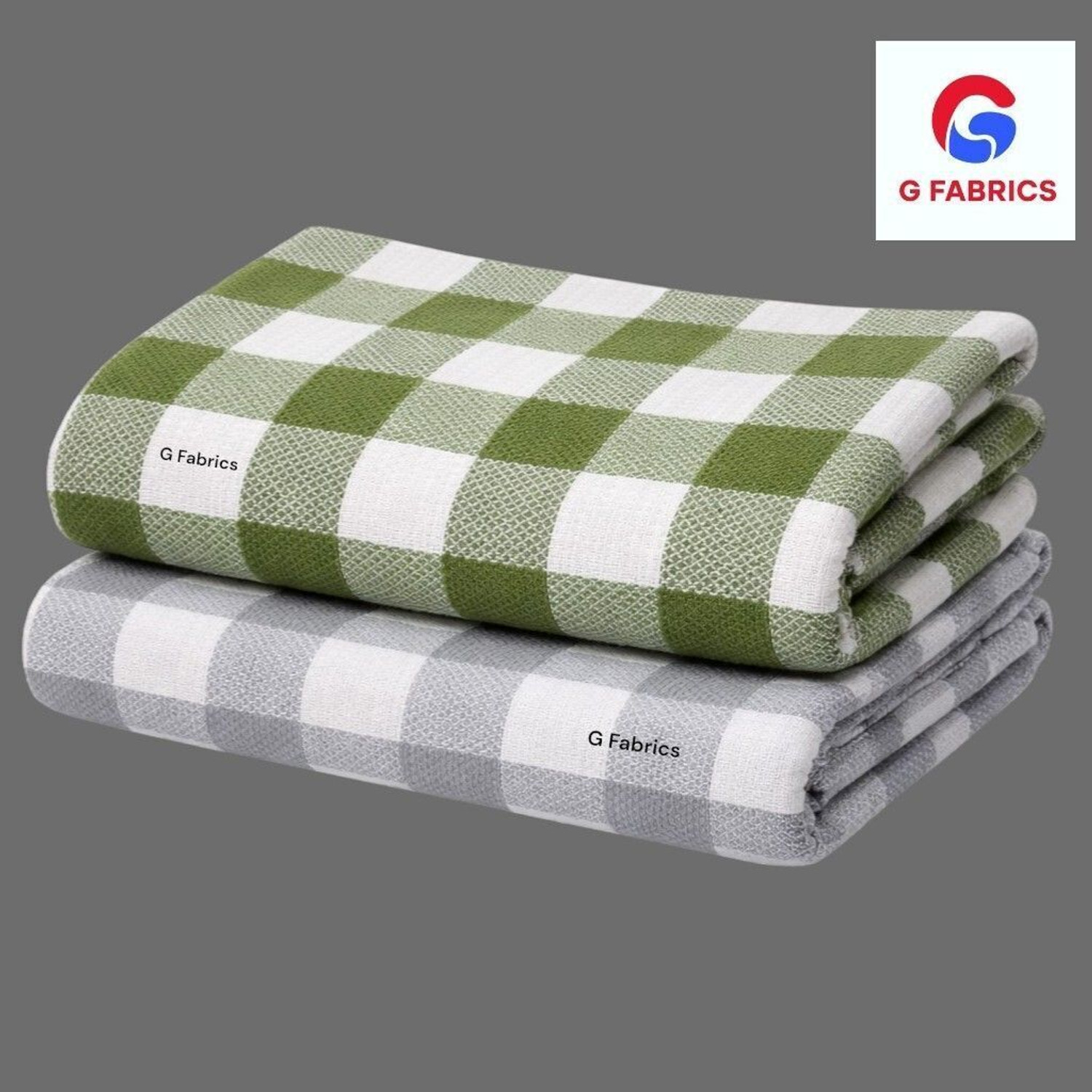 Image of G Fabrics Cotton 500 GSM Bath, Beach, Face, Hair, Hand, Sport Towel Set (Pack of 2)