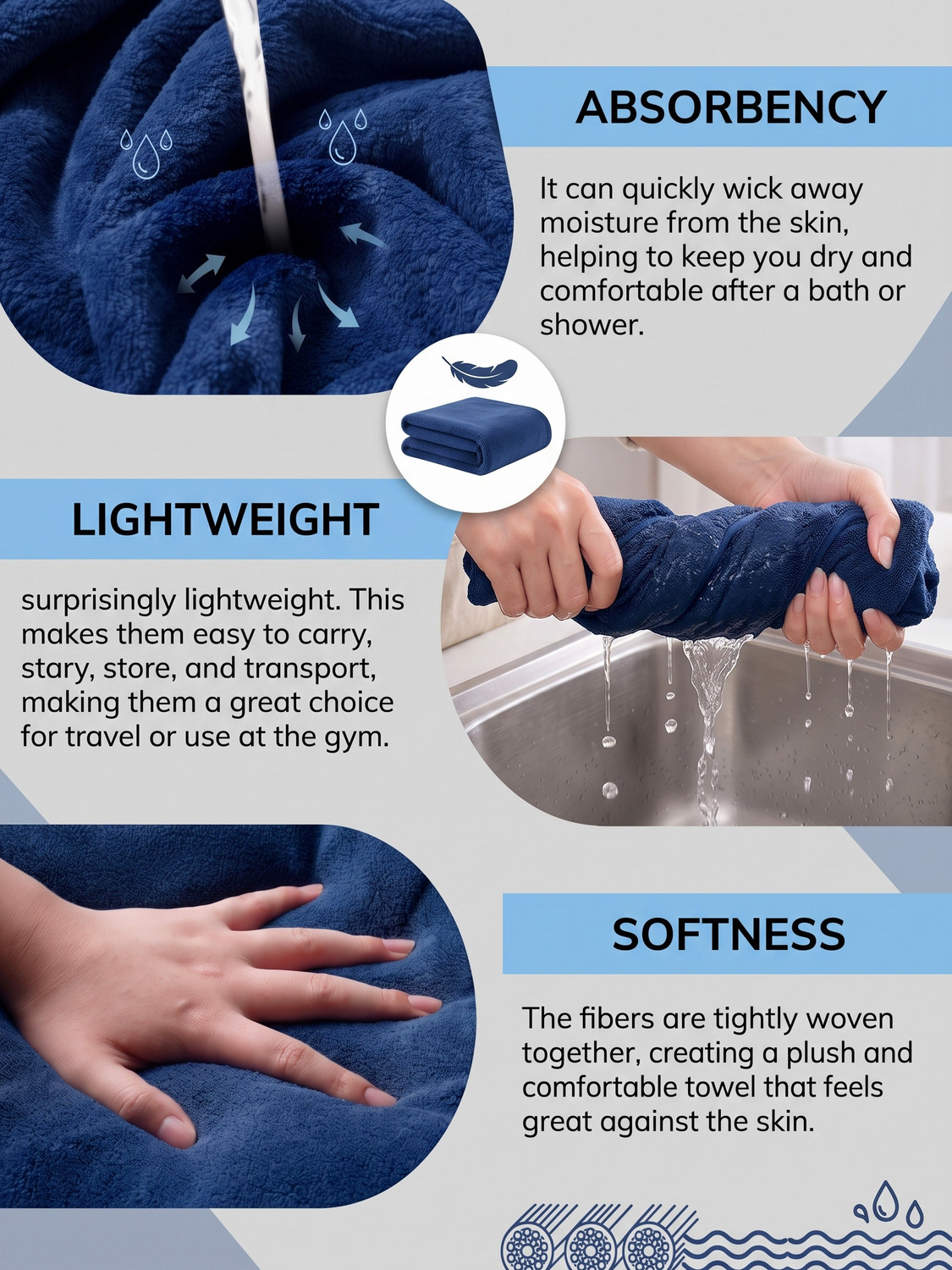 Image of PULUXE Microfiber 350 GSM Bath Towel