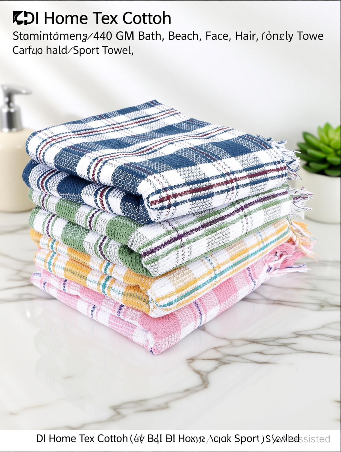Image of DI Home Tex Cotton 440 GSM Bath, Beach, Face, Hair, Sport Towel