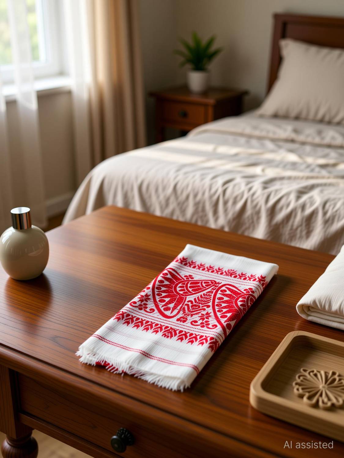 AKESHAVAM Polycotton 99 GSM Bath Gamcha
