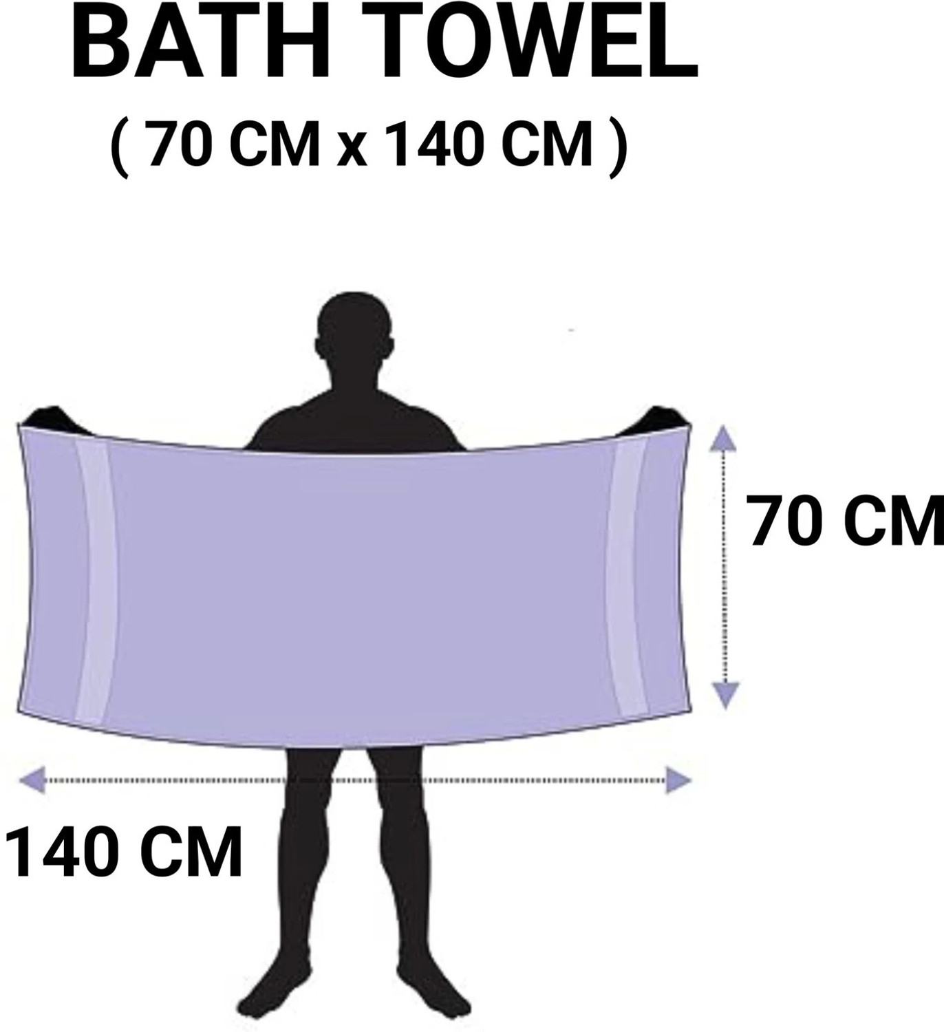 Image of Trinch Microfiber 400 GSM Bath Towel