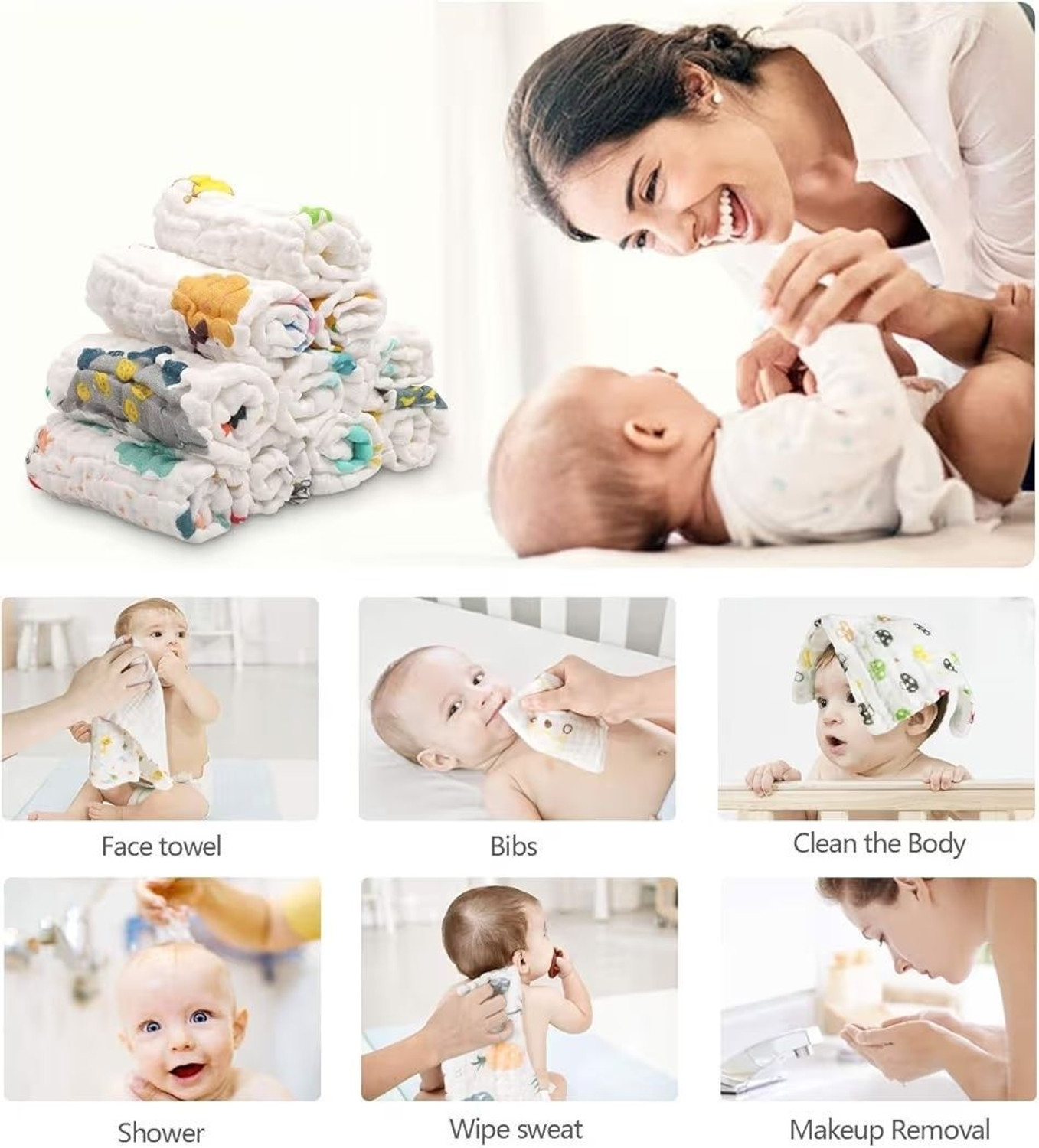 Image of minglekids Cotton 500 GSM Bath, Face, Hand Towel