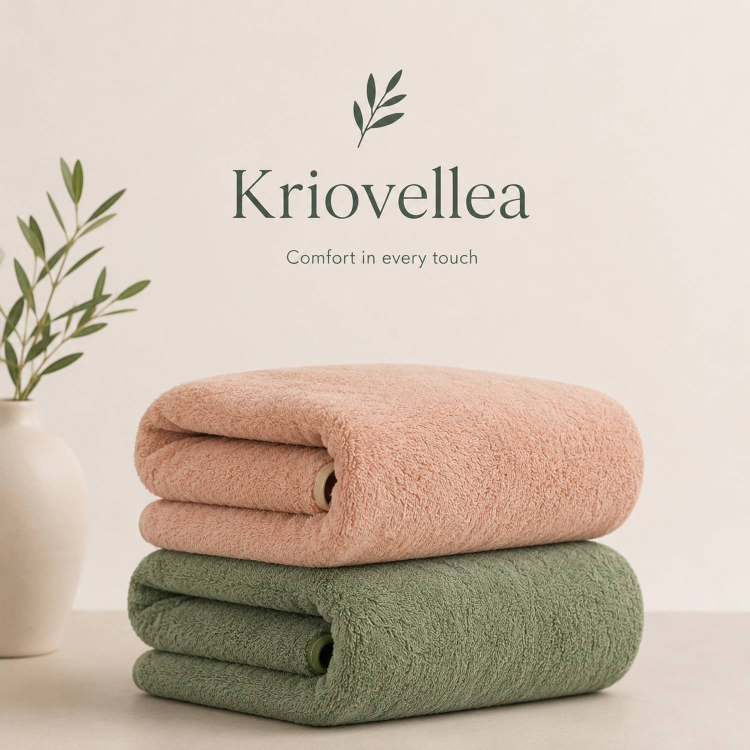 KRIOVELLEA Microfiber 500 GSM Towel Pack of 2 - Image 1