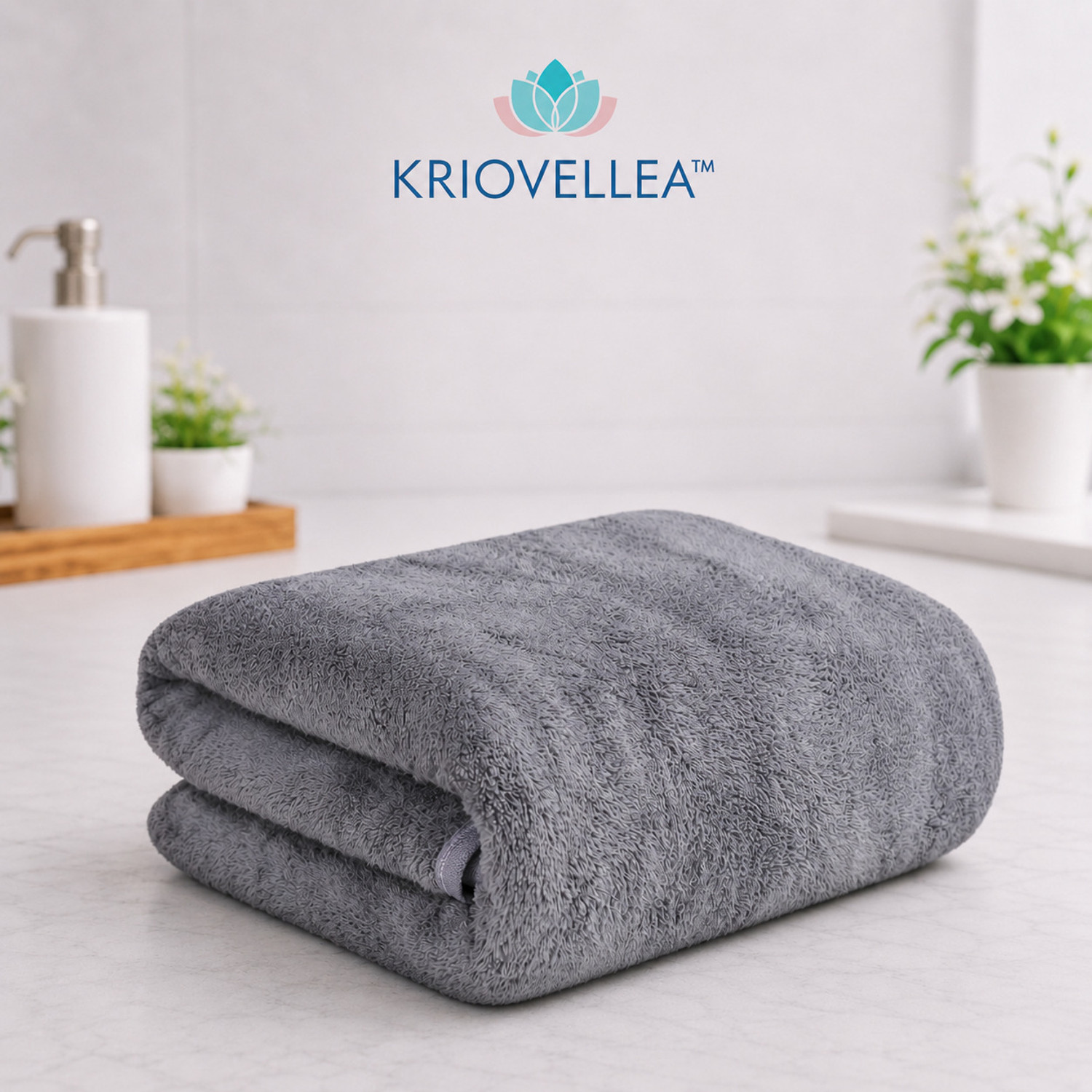 Image of KRIOVELLEA Microfiber 500 GSM Bath, Beach, Sport Towel