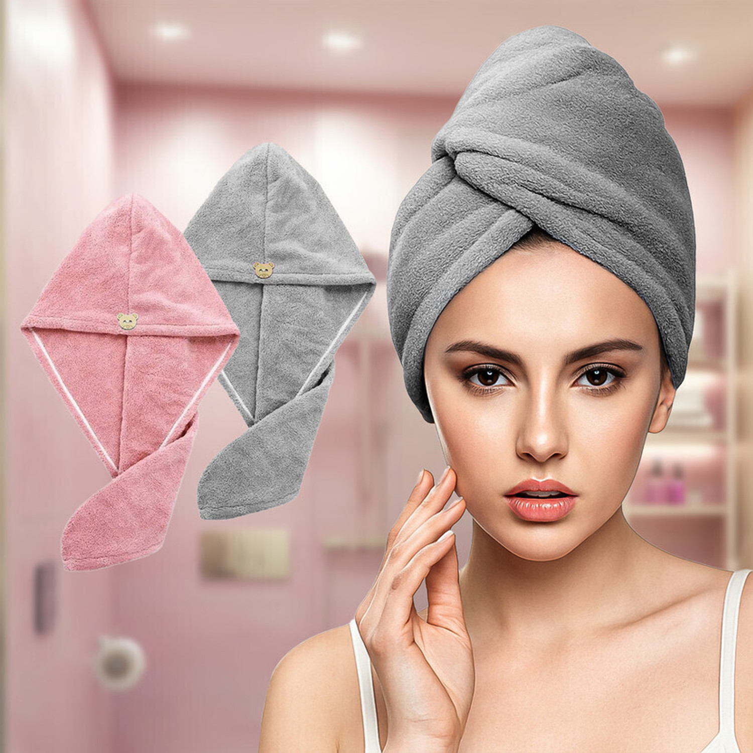 Image of Fezora Microfiber 500 GSM Hair Towel